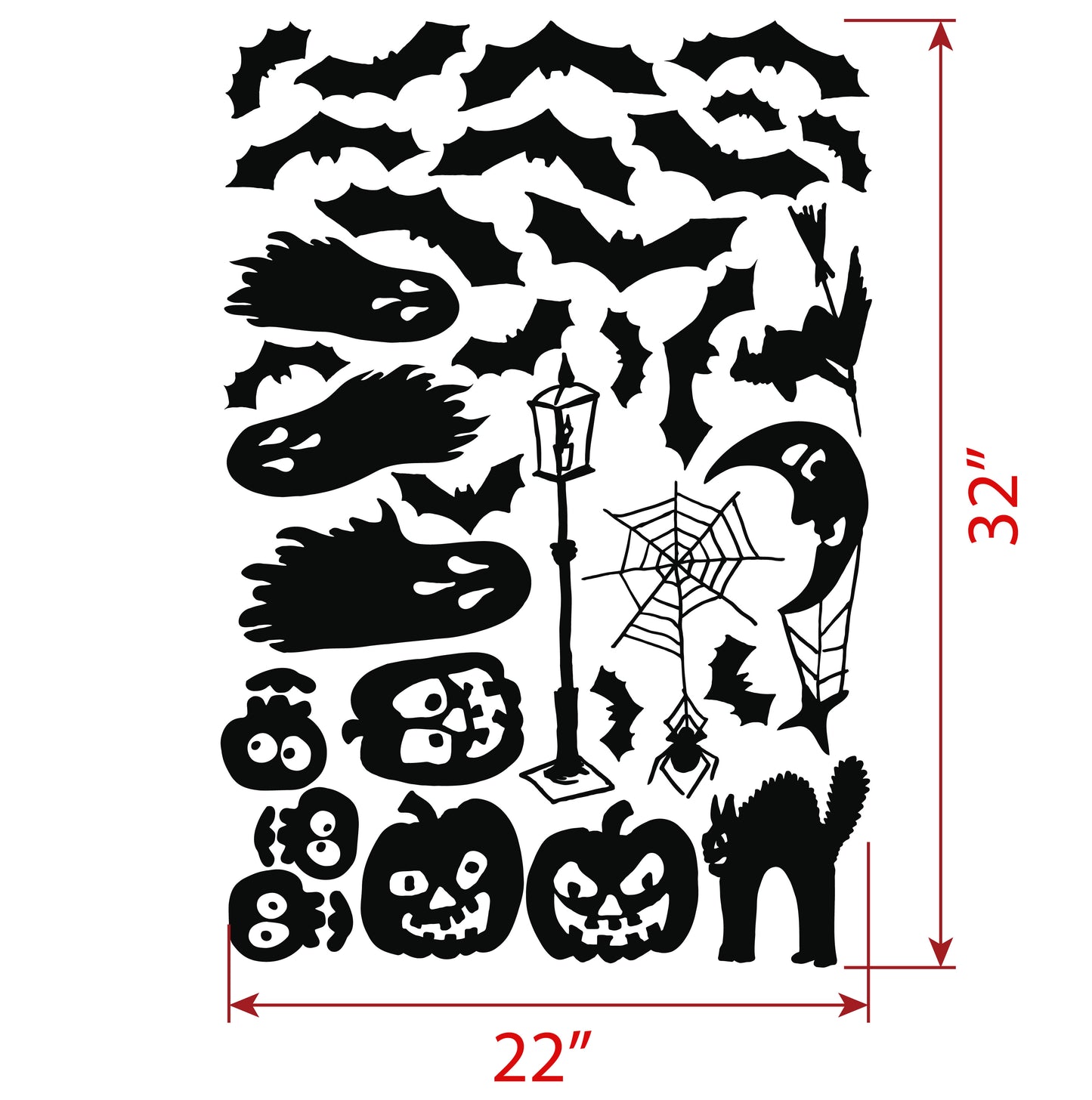 Halloween Wall Decals Window Clings Halloween Stickers Party Supplies