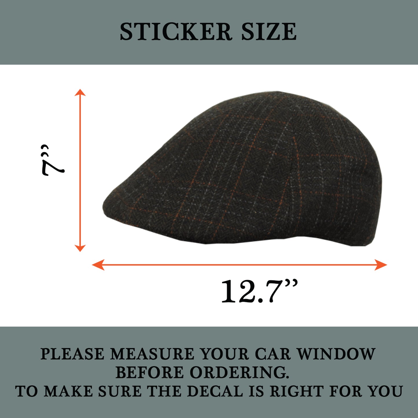 Peaky Blinder Car Decal - Side Window Vinyl Decal - Funny Car Stickers