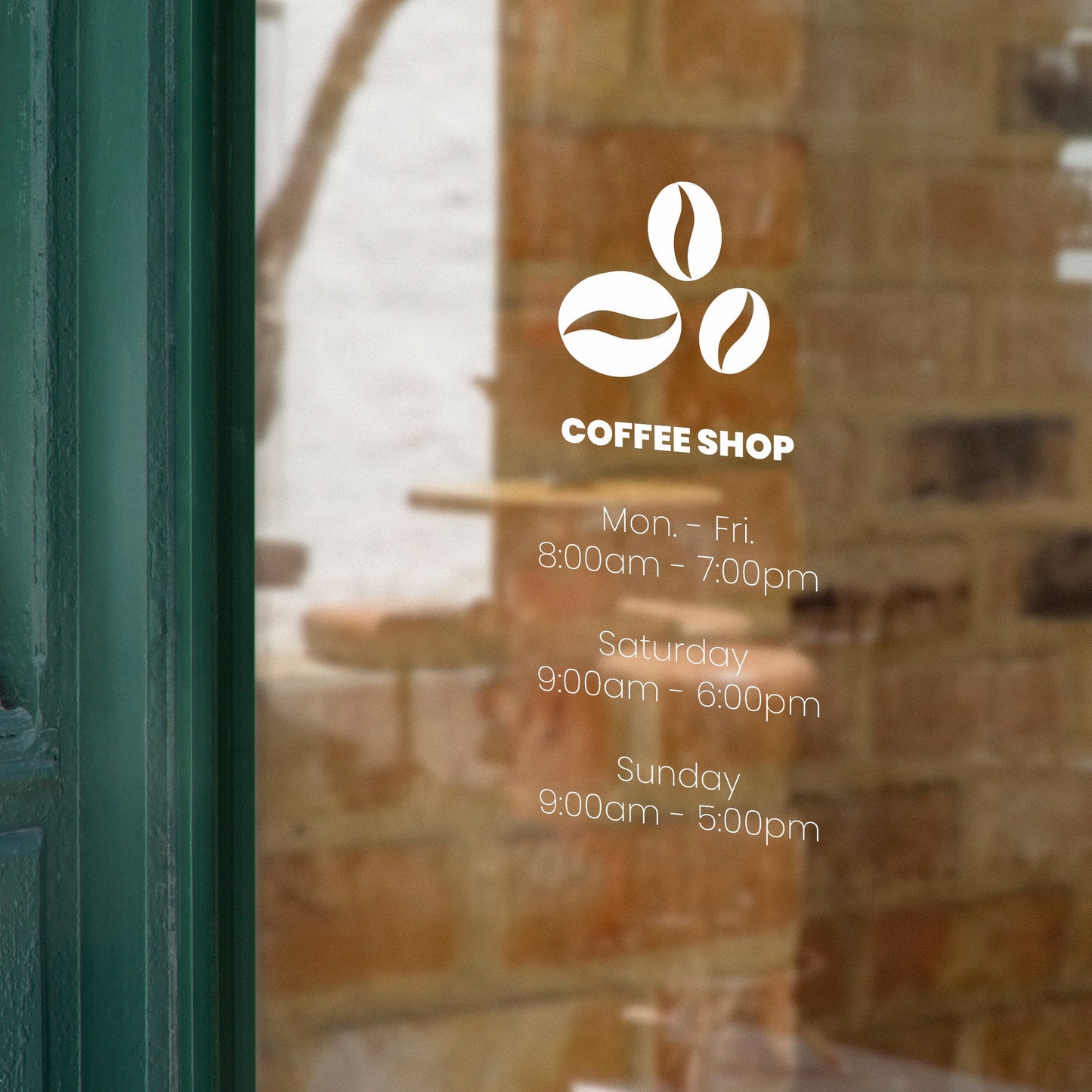 Storefront By Appointment Logo Decal - Customized Door Signs for Office - Business Window Decals - Name Business Shop