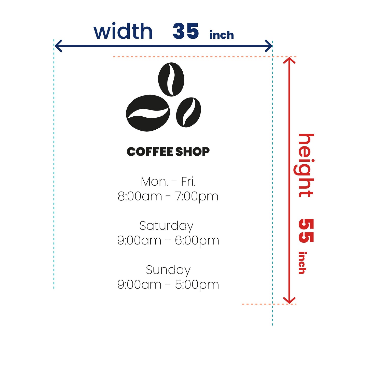Storefront By Appointment Logo Decal - Customized Door Signs for Office - Business Window Decals - Name Business Shop