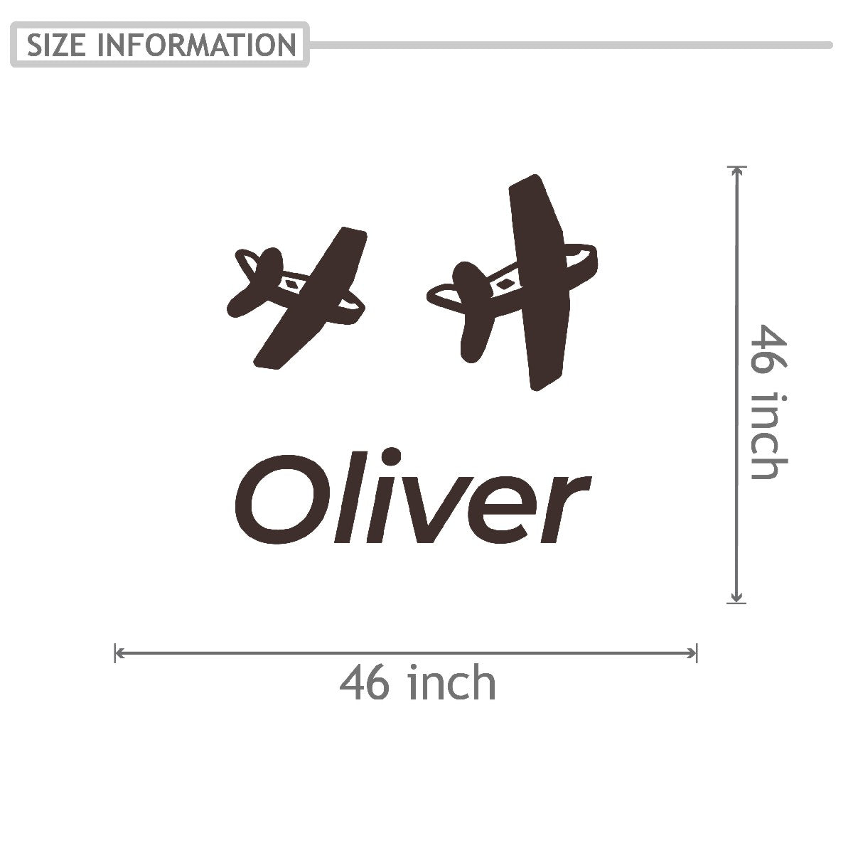 Personalized Name Stickers with Planes - Durable Custom Name Stickers for Kids Bedroom - Easily-Applied Name Decals for Walls Doors Laptops - Fashionable Name Decal