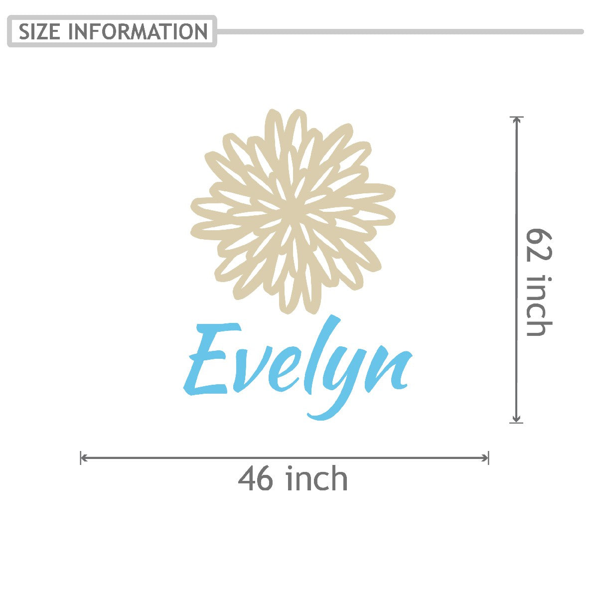 Personalized Name Stickers with Cute Flower - Easily-Applied Custom Name Stickers for Kids Bedroom Laptop Furniture - Durable Name Wall Decals for Girls and Boys