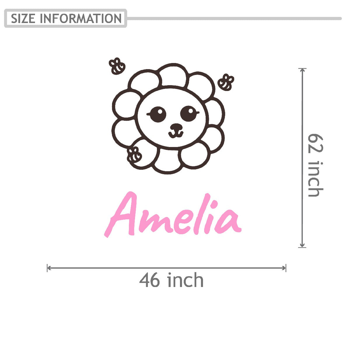Personalized Name Stickers with Lovely Flower and Bees - Fade-Resistant Custom Name Stickers for Furniture and Laptops - Stunning Name Wall Decals for Girls and Boys