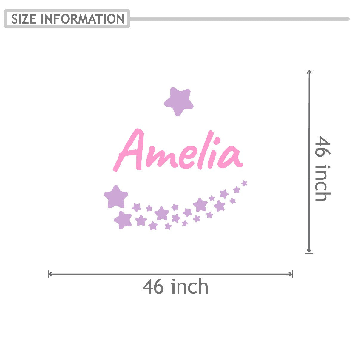 Personalized Name Stickers with Stars - Durable Name Decals for Walls Doors Furniture Laptops - Removable Name Wall Decals for Girls and Boys - Cute Name Decal