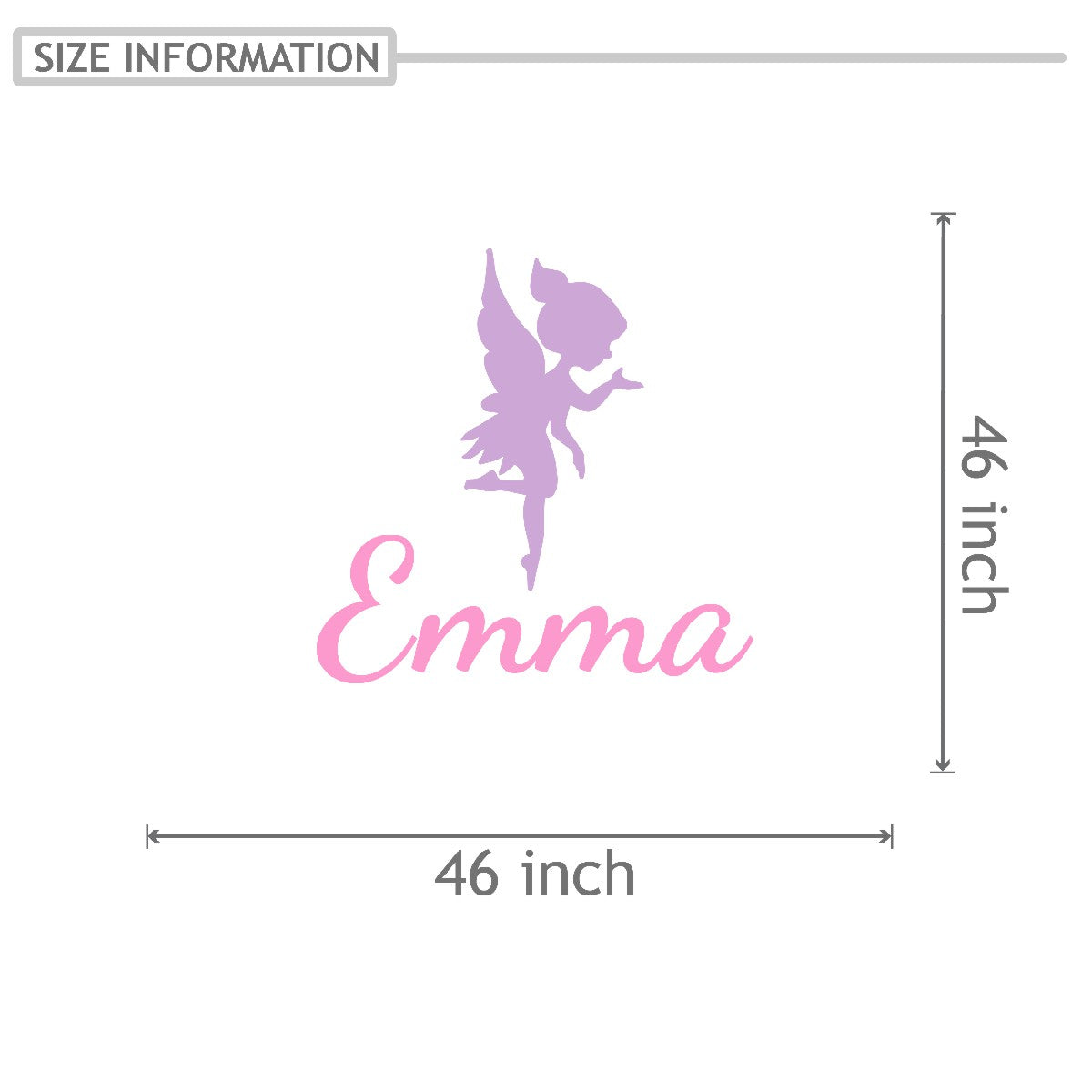 Personalized Name Stickers with Fairy - Fade-Resistant Custom Name Stickers for Kids Bedroom - Lovely Name Decals for Walls Doors Laptops - Cute Name Decal