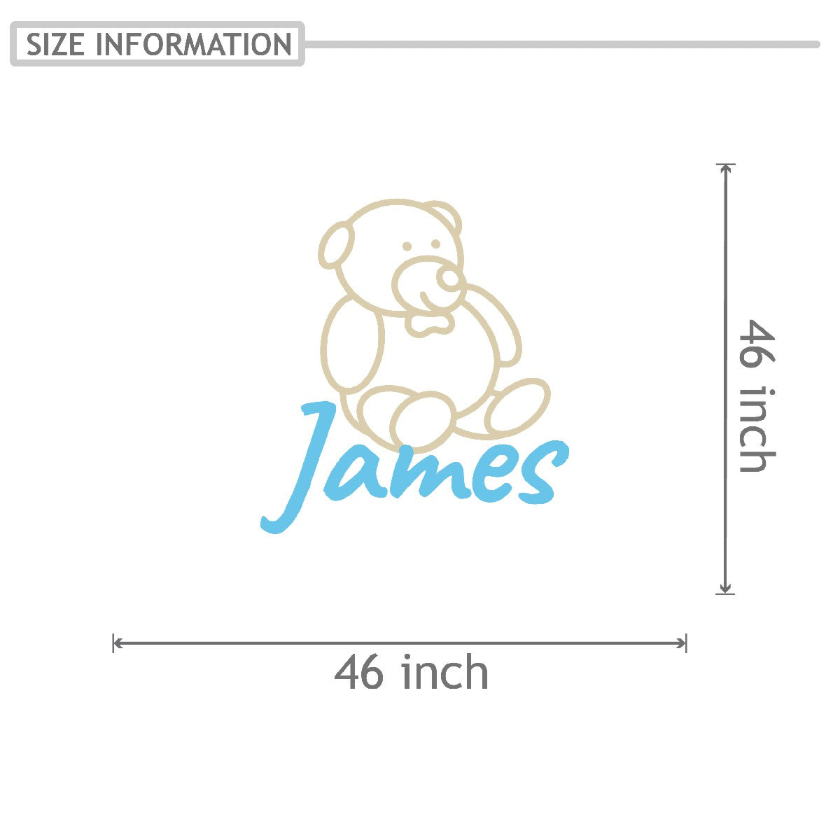 Personalized Name Stickers with Cute Teddy Bear - Durable Custom Name Stickers for Kids Bedroom Laptop Furniture - Lovely Name Wall Decals for Girls and Boys