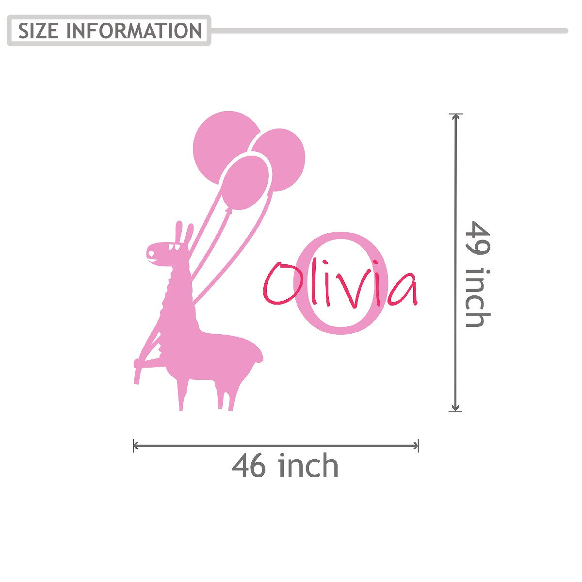 Personalized Name Stickers with Giraffe Balloons - Easily-Applied Custom Name Stickers for Kids Bedroom Laptop Furniture - Cute Name Wall Decals for Girls and Boys