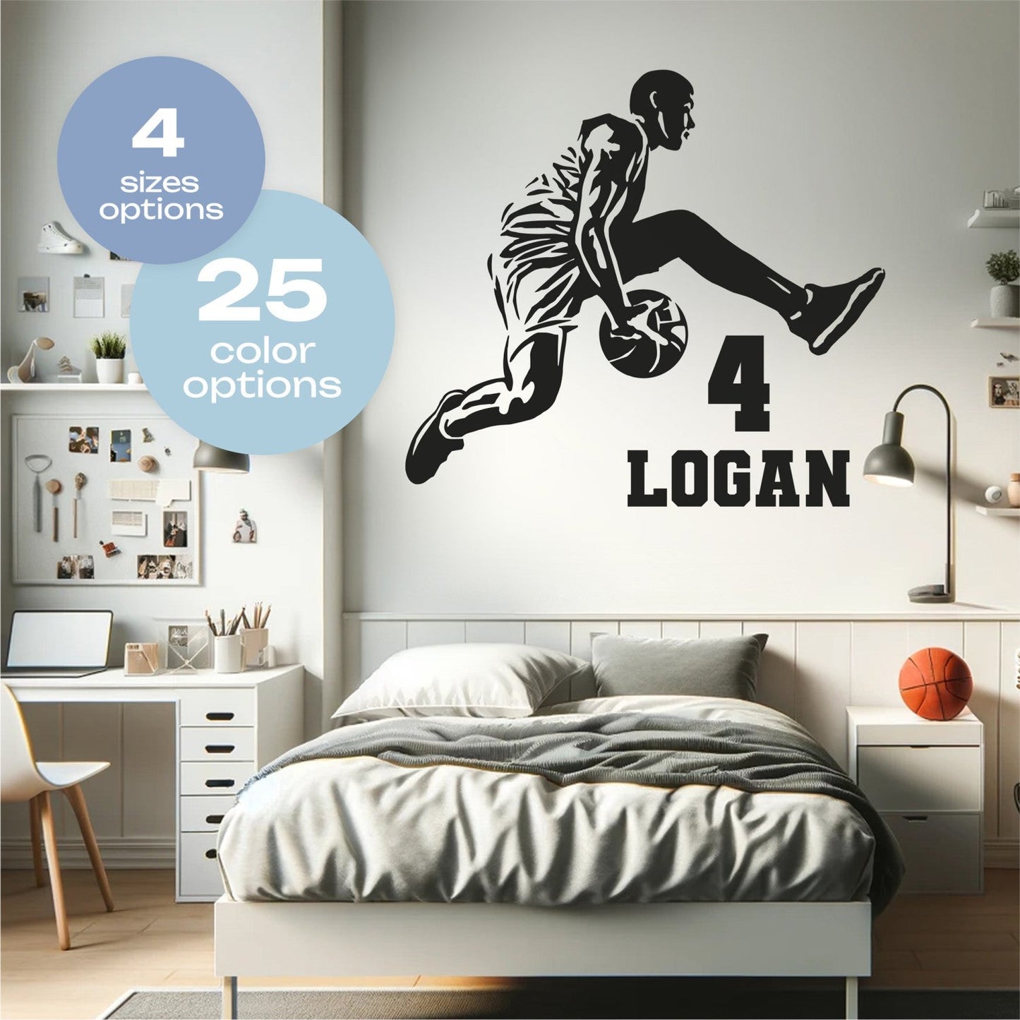 Boys Room Basketball Decals