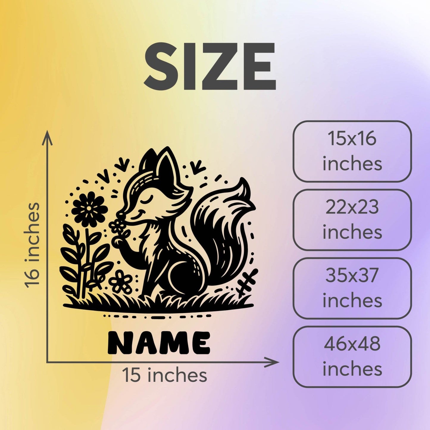 Fox Vinyl Sticker for Bedroom - Personalized Name Decal - Nursery Wall Decal - Name Stickers for Wall - Fox Wall Decal - Fox Wall Decals Nursery