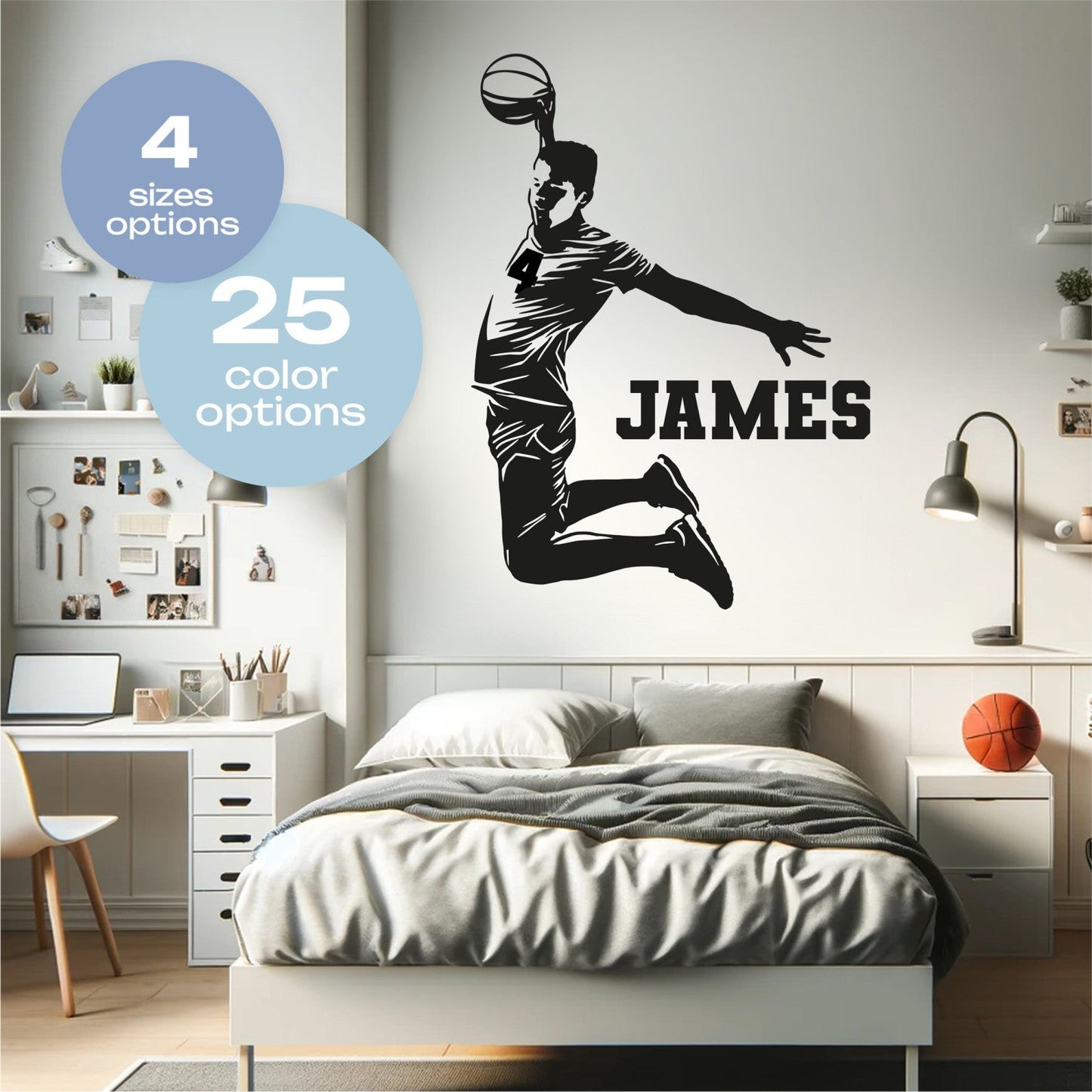 Boys Room Basketball Decals