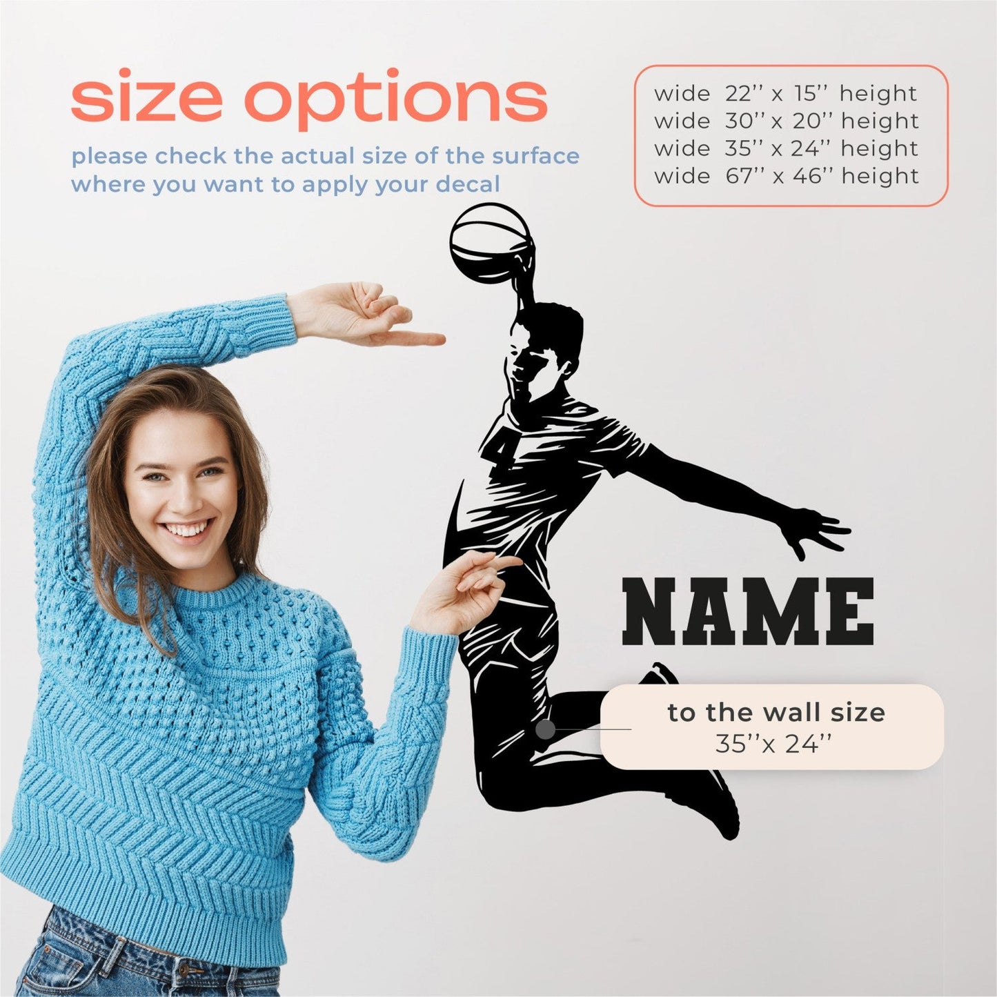 Custom Basketball Wall Decal