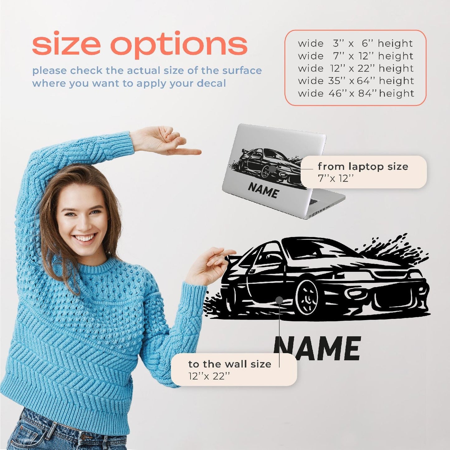 Boys Room Wall Decals - Race Car Theme Decal - Personalized Car Wall Decal - Racing Name Stickers - Race Car Wall Stickers for Boys Room