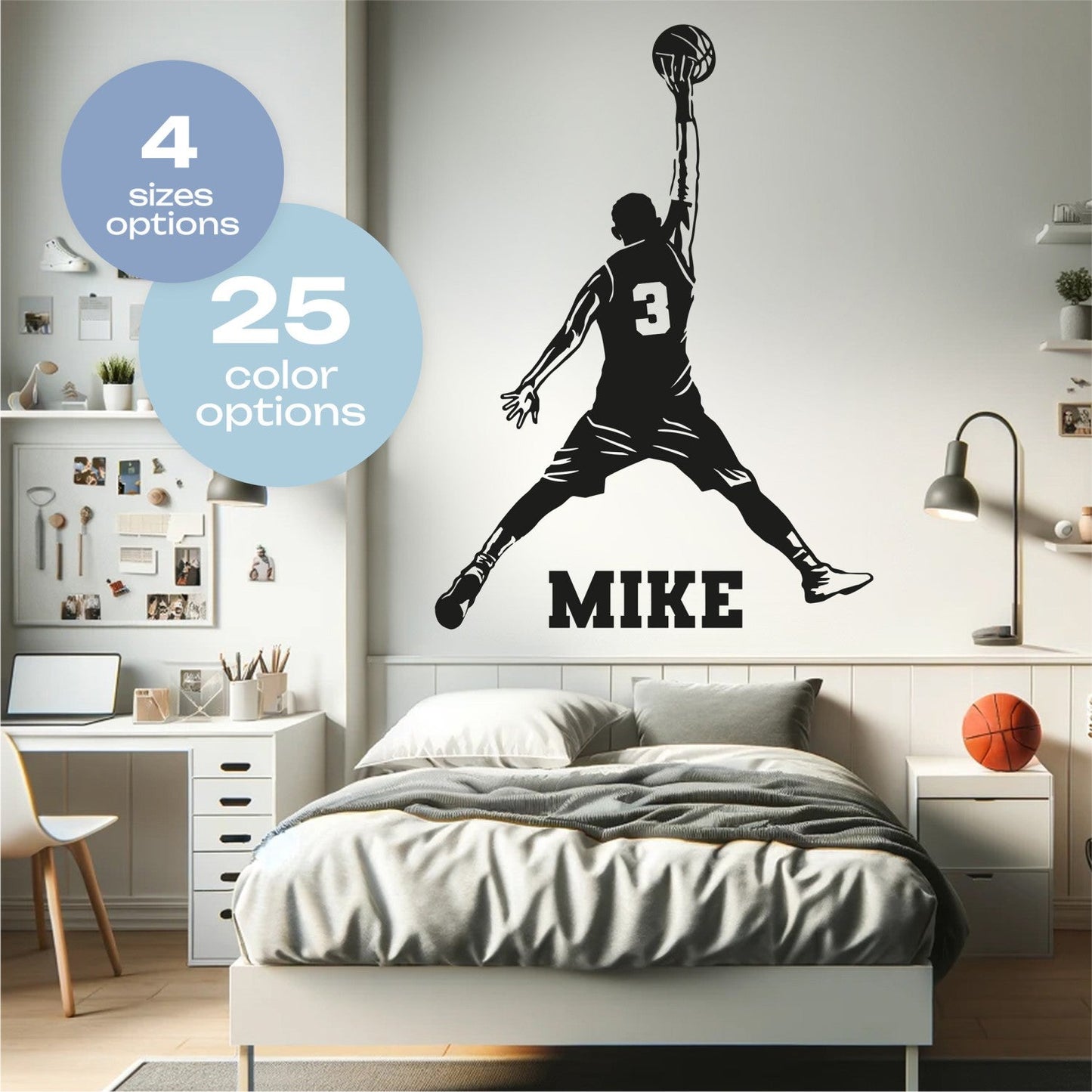 Boys Room Basketball Decals