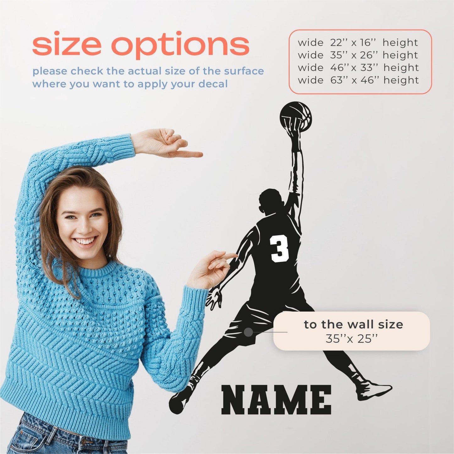 Custom Basketball Wall Decal