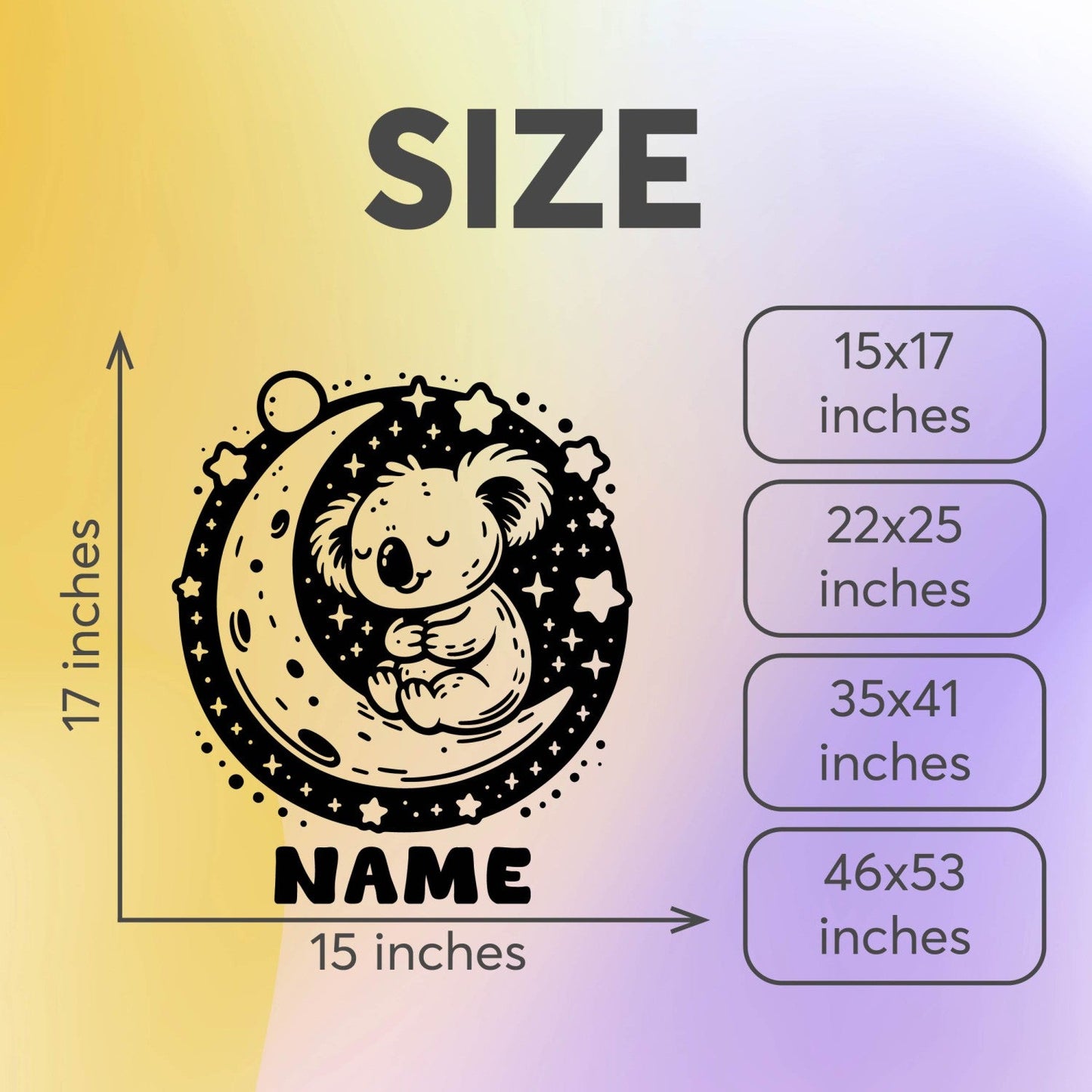 Jungle Animal Wall Decals - Koala Bear Wall Decal - Animal Wall Decals - Animal Wall Decals for Nursery - Personalized Name Stickers for Baby Room Design 01