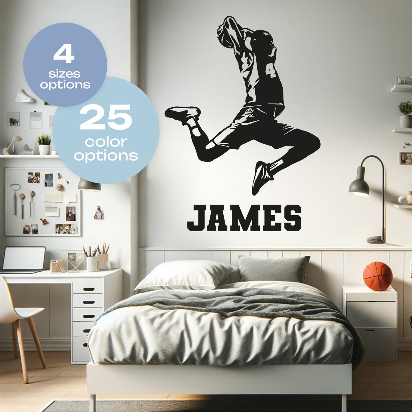 Boys Room Basketball Decals