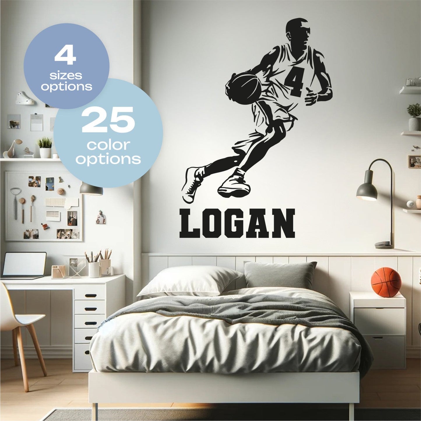 Boys Room Basketball Decals