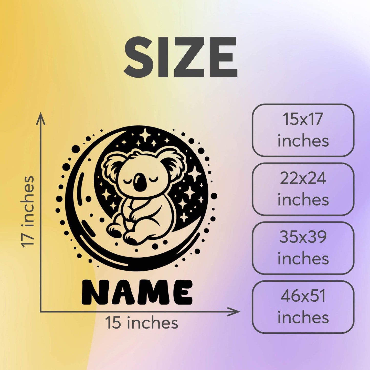 Koala Stickers for Kids Room - Jungle Animal Wall Decals - Name Stickers for Wall - Baby Room Wall Decals Name - Custom Name Wall Decal