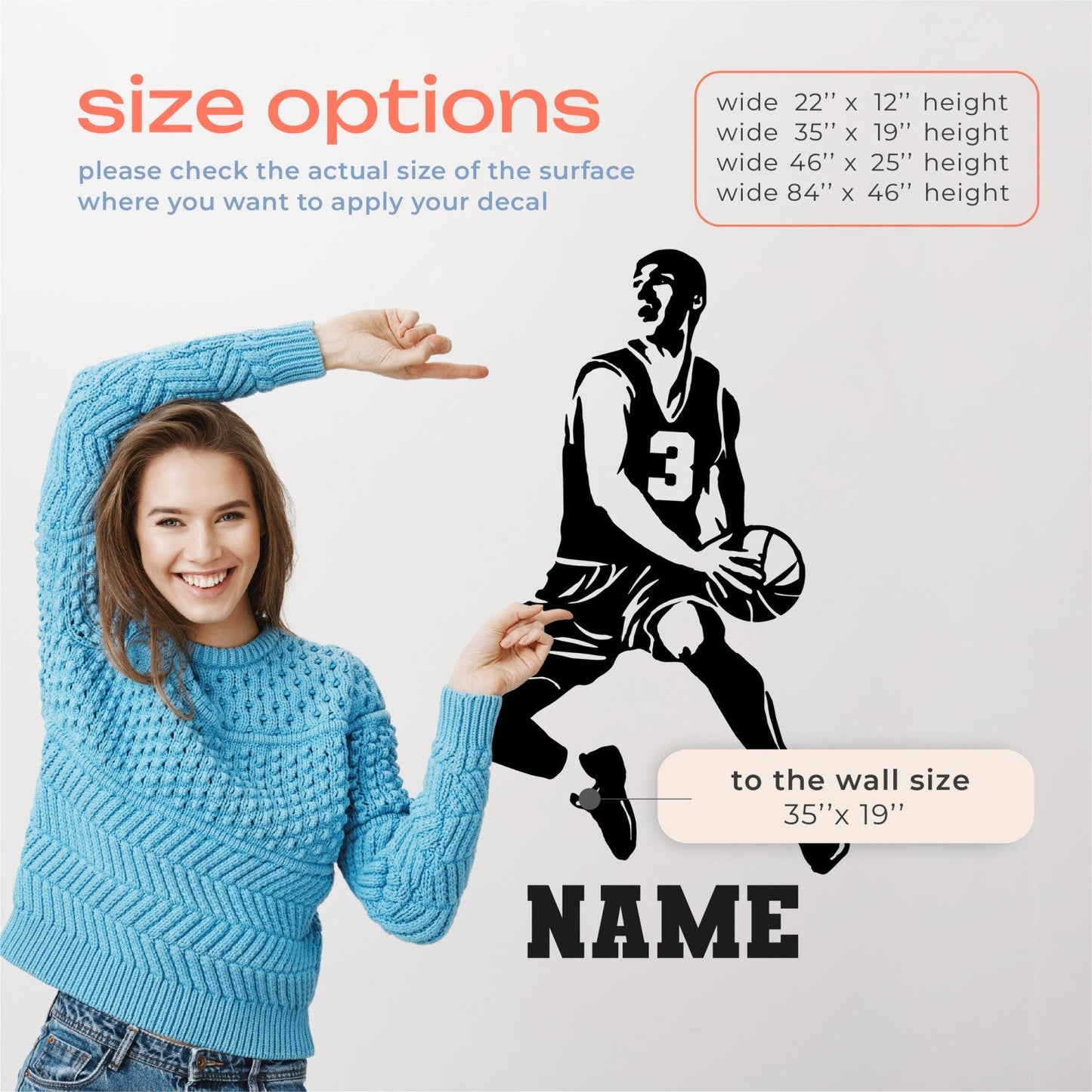 Custom Basketball Wall Decal