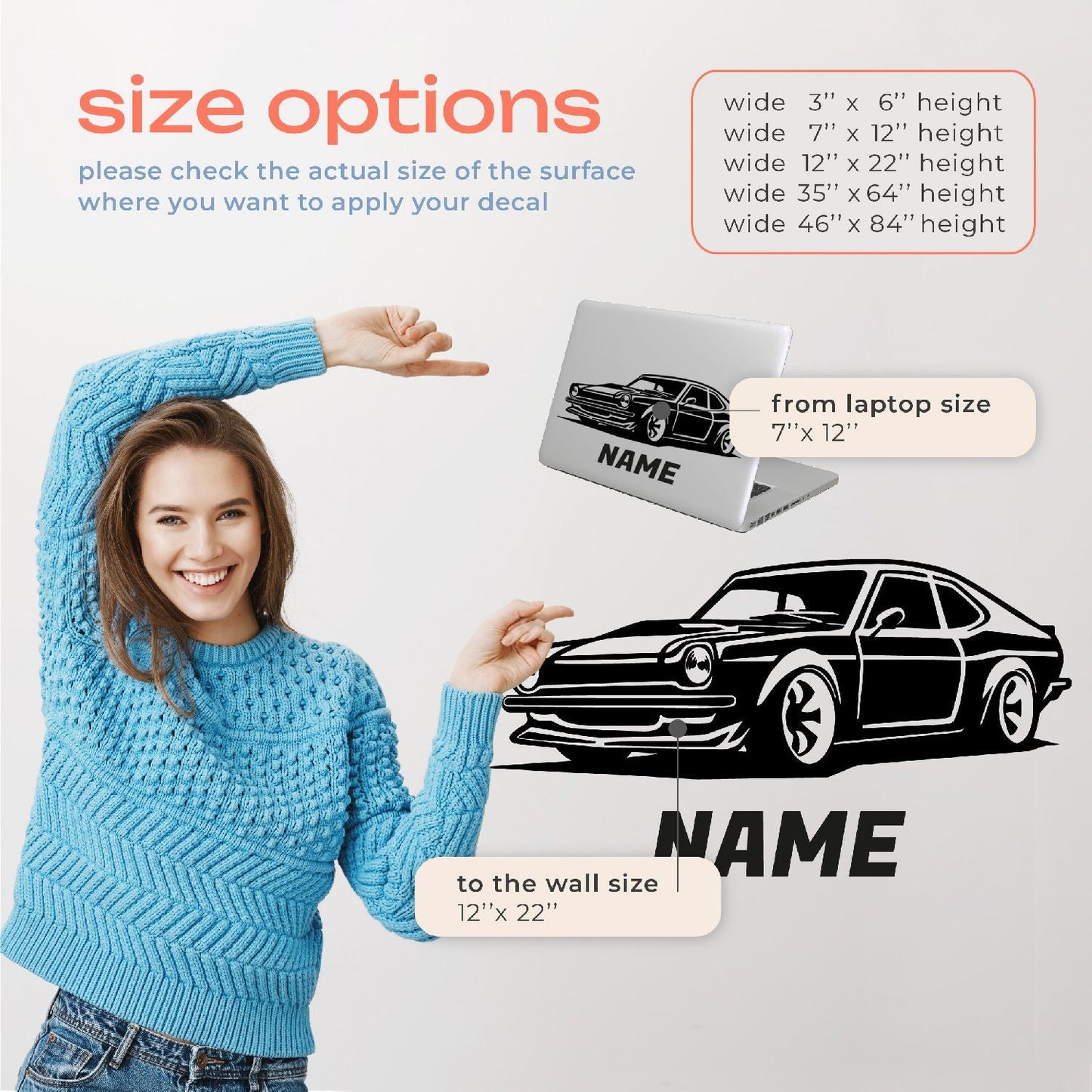 Race Cars Wall Decor for Bedroom - Personalized Race Car Name Decal - Custom Racing Wall Sticker for Boys Room - Car Wall Decals