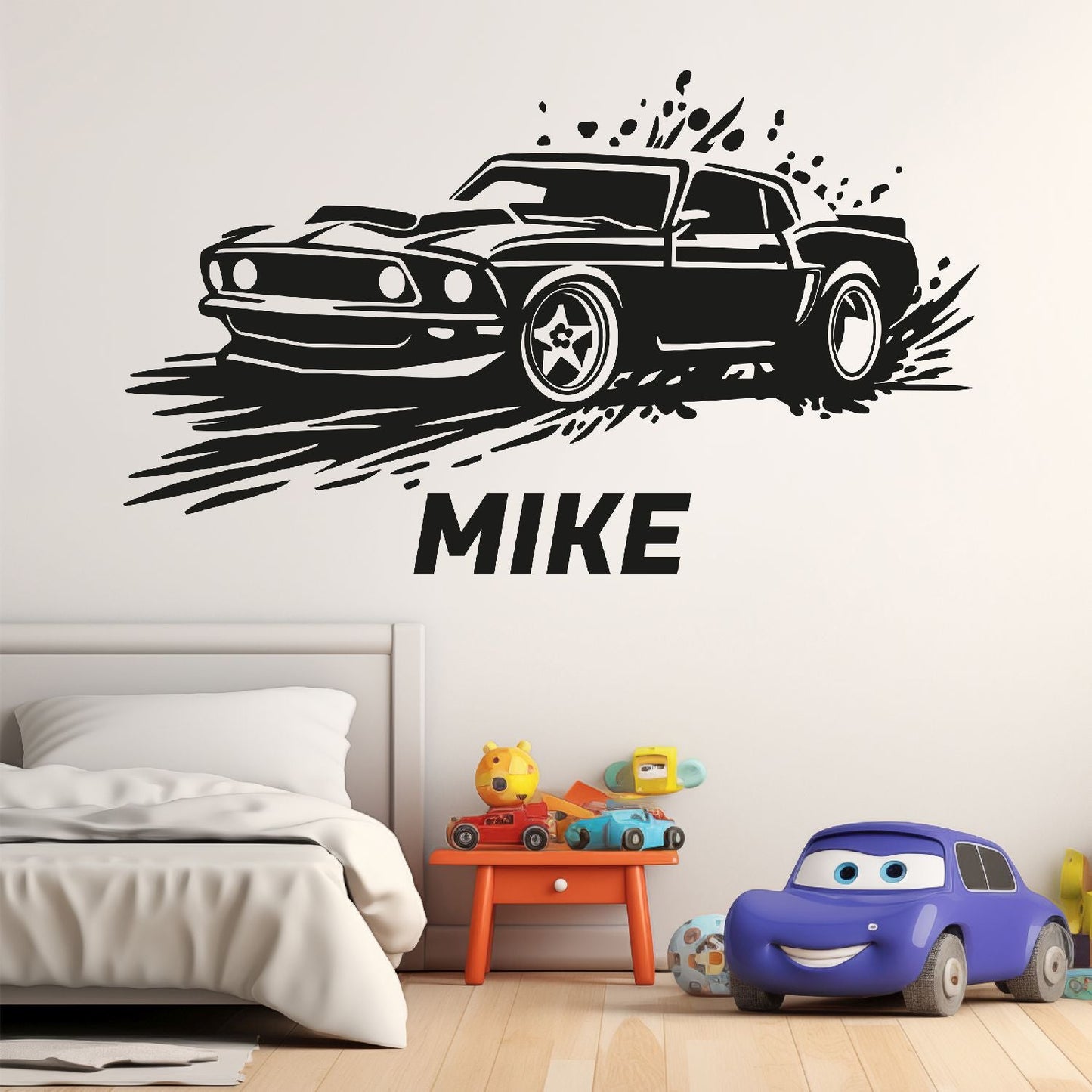 Race Car Wall Decals - Wall Decals Cars - Boys Car Wall Stickers - Customized Racing Decals - Boys Bedroom Decor - Boys Wall Stickers for Bedroom
