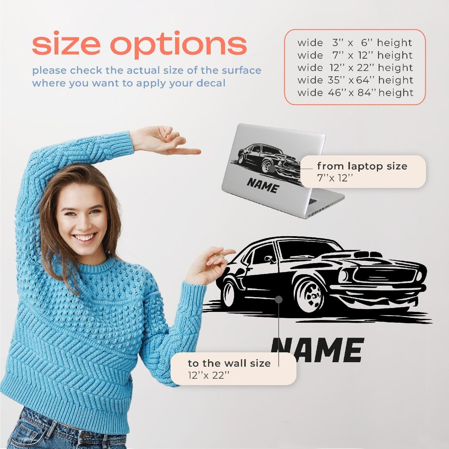 Boys Car Wall Decals - Racing Car Wall Decal - Car Wall Decal with Name - Boys Bedroom Decor - Racing Wall Stickers - Car Wall Decals for Boys Room