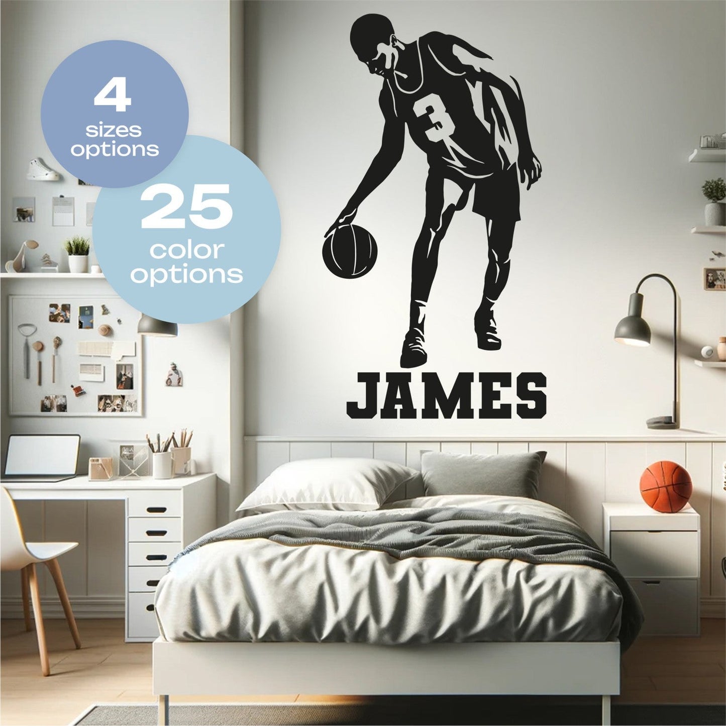 Boys Room Basketball Decals