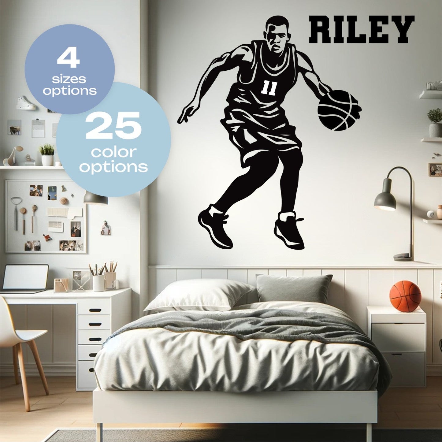 Boys Room Basketball Decals