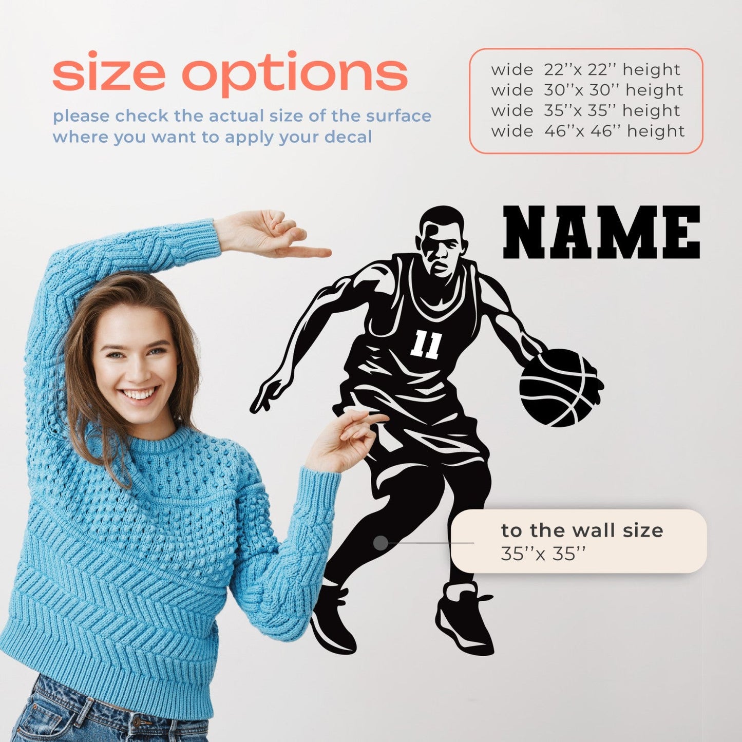 Custom Basketball Wall Decal