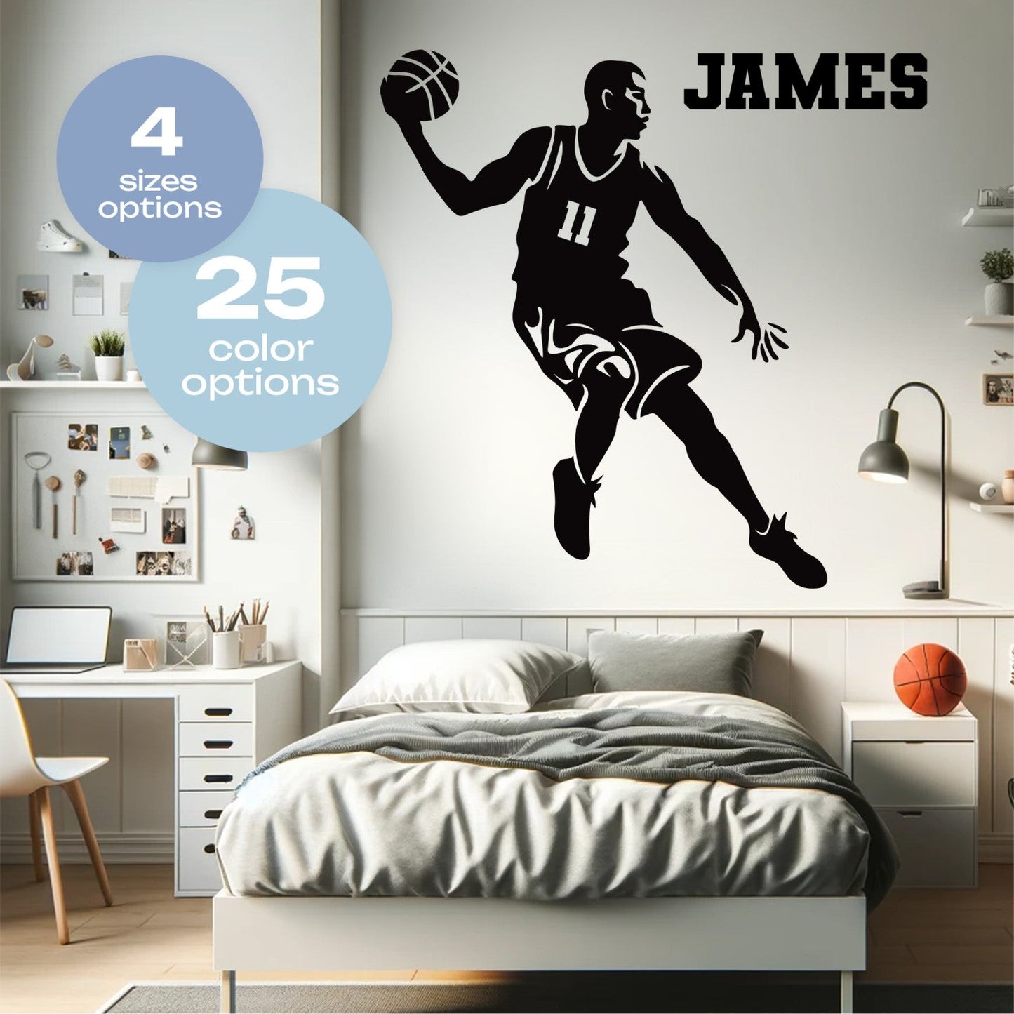 Boys Room Basketball Decals