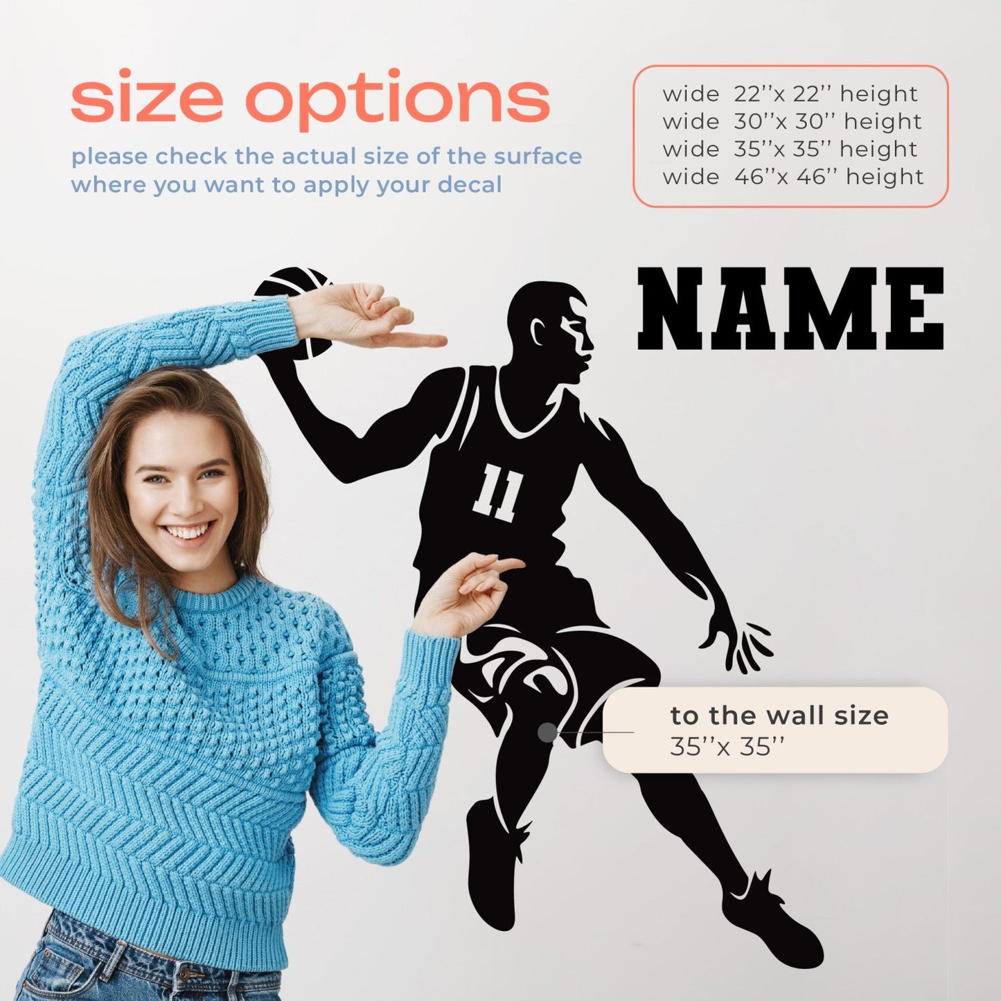 Custom Basketball Wall Decal