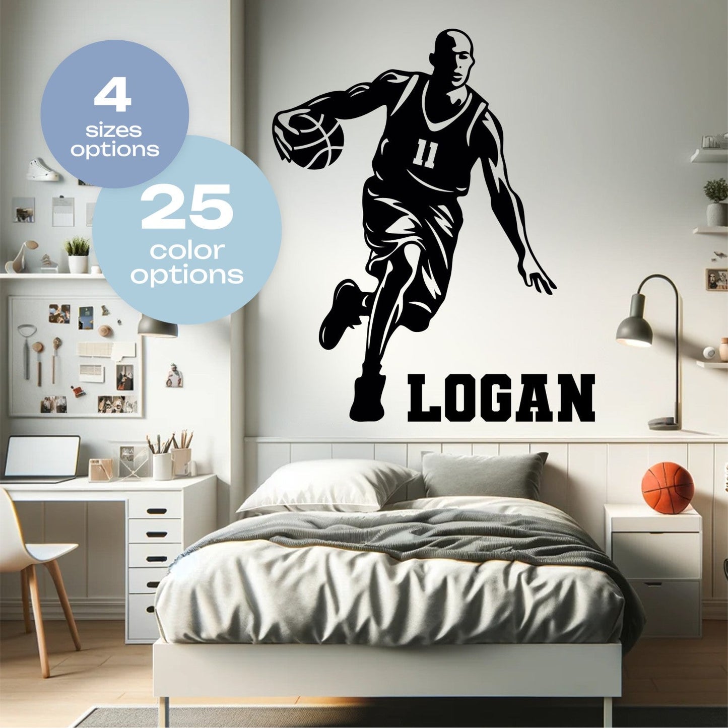 Boys Room Basketball Decals