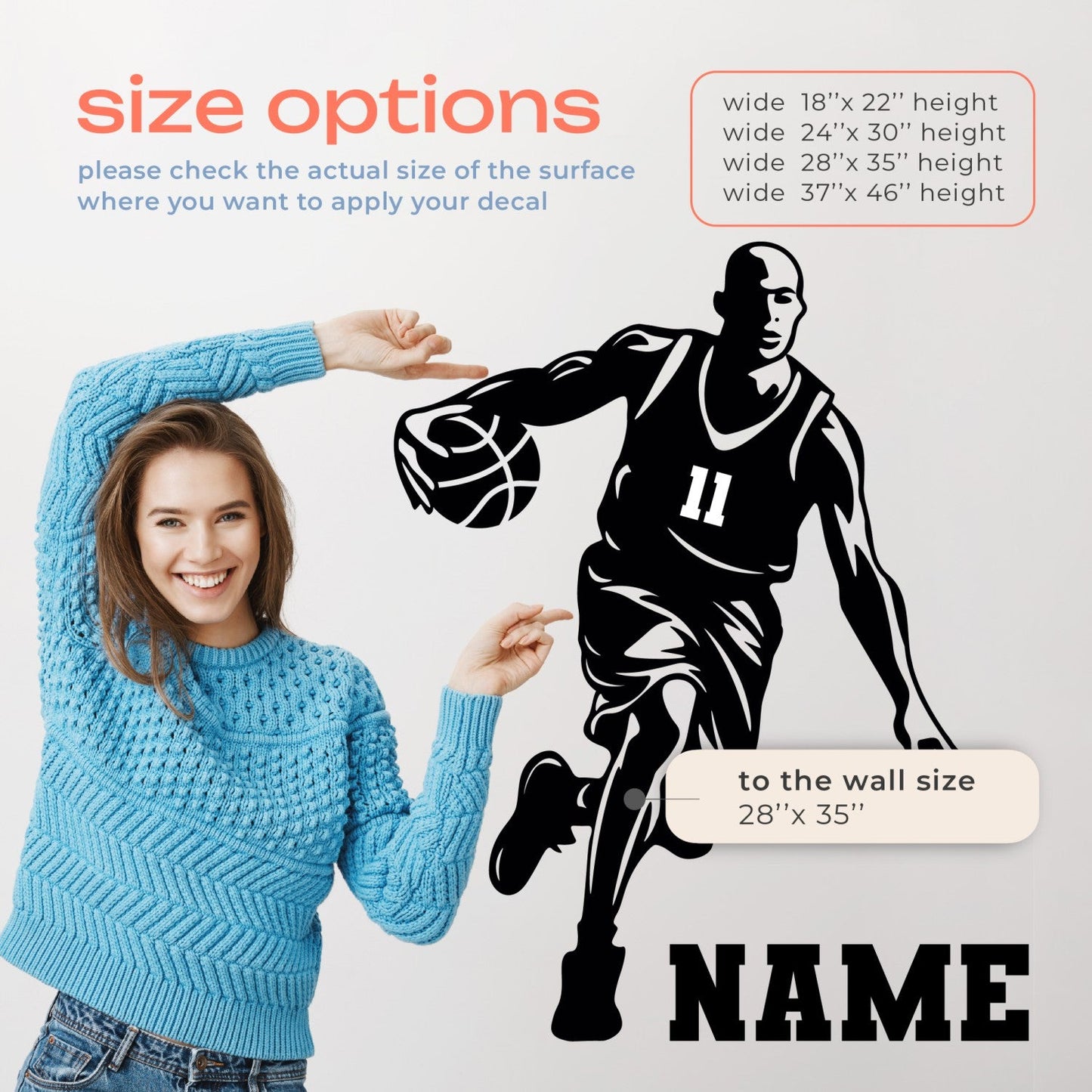 Custom Basketball Wall Decal