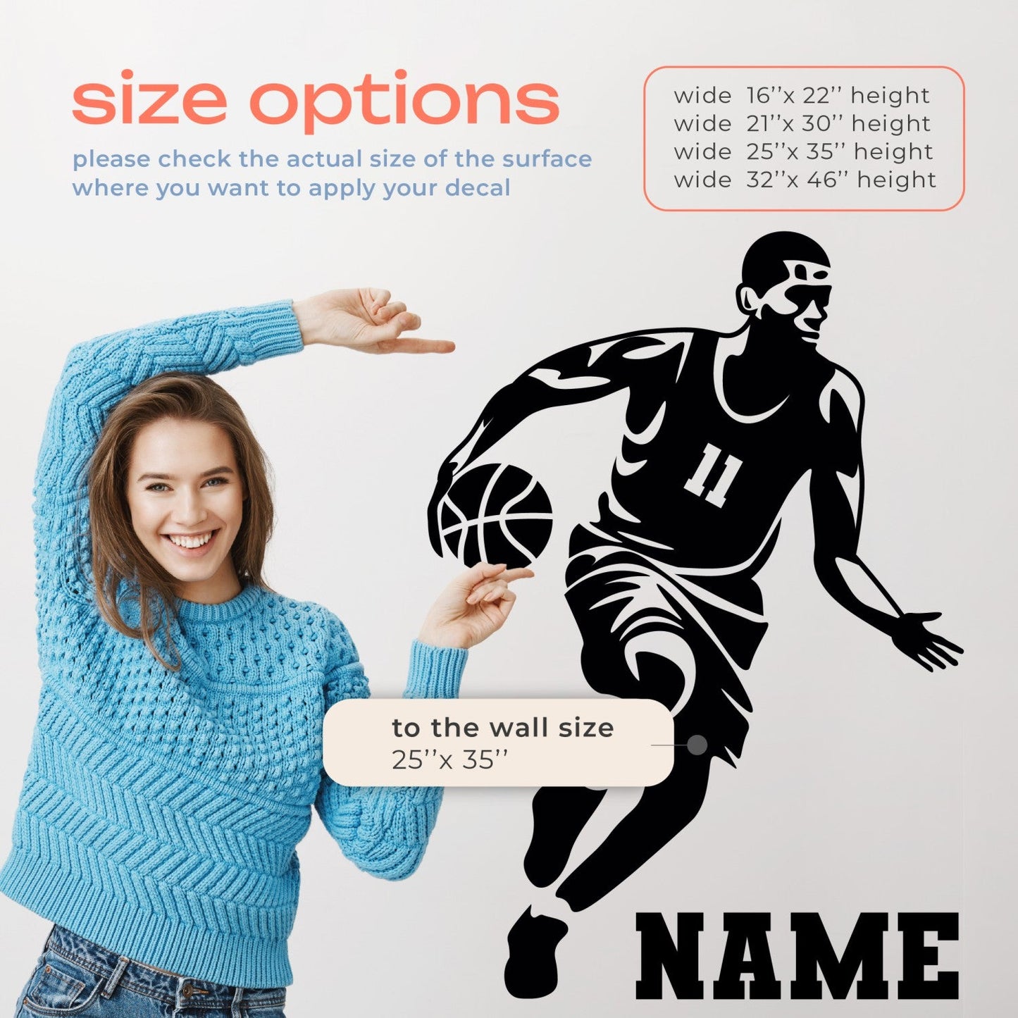 Custom Basketball Wall Decal