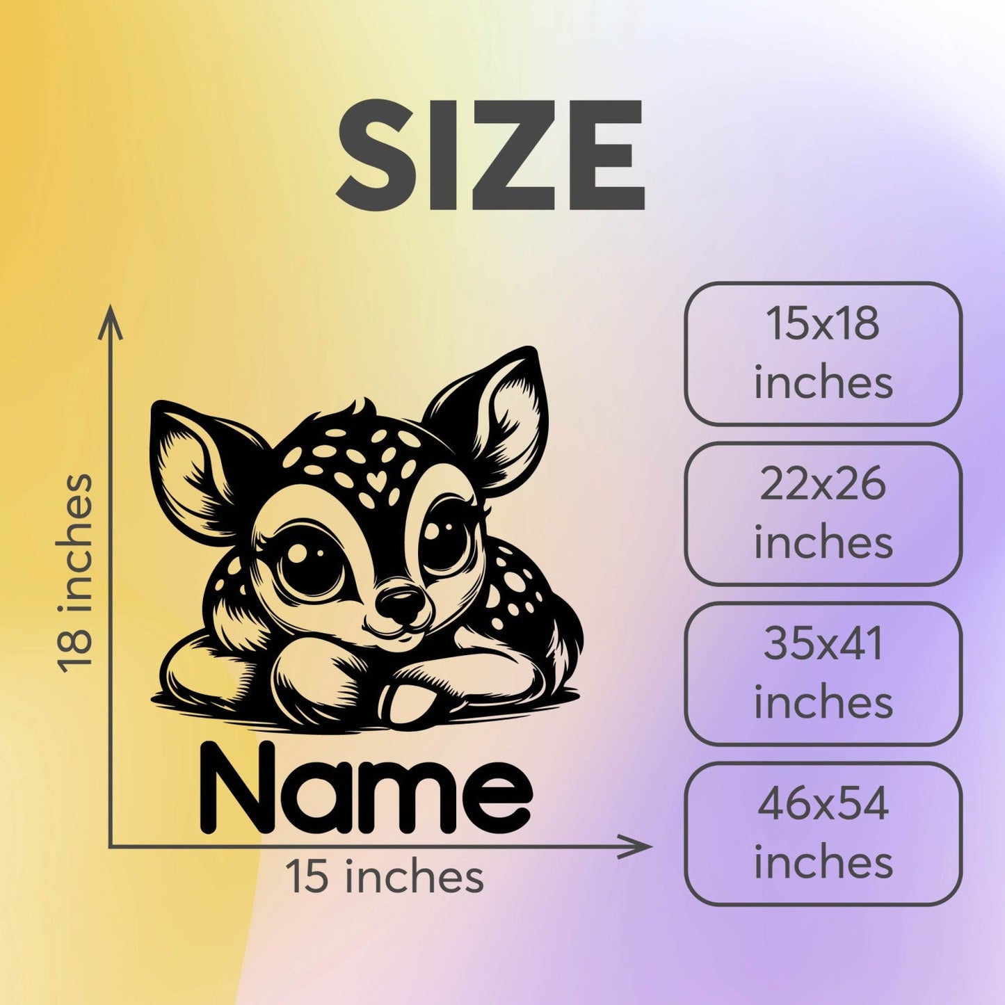 Deer Stickers for Walls - Customizable Baby Name Wall Decals - Forest Animal Decals - Deer Wall Decal - Deer Stickers Nursery