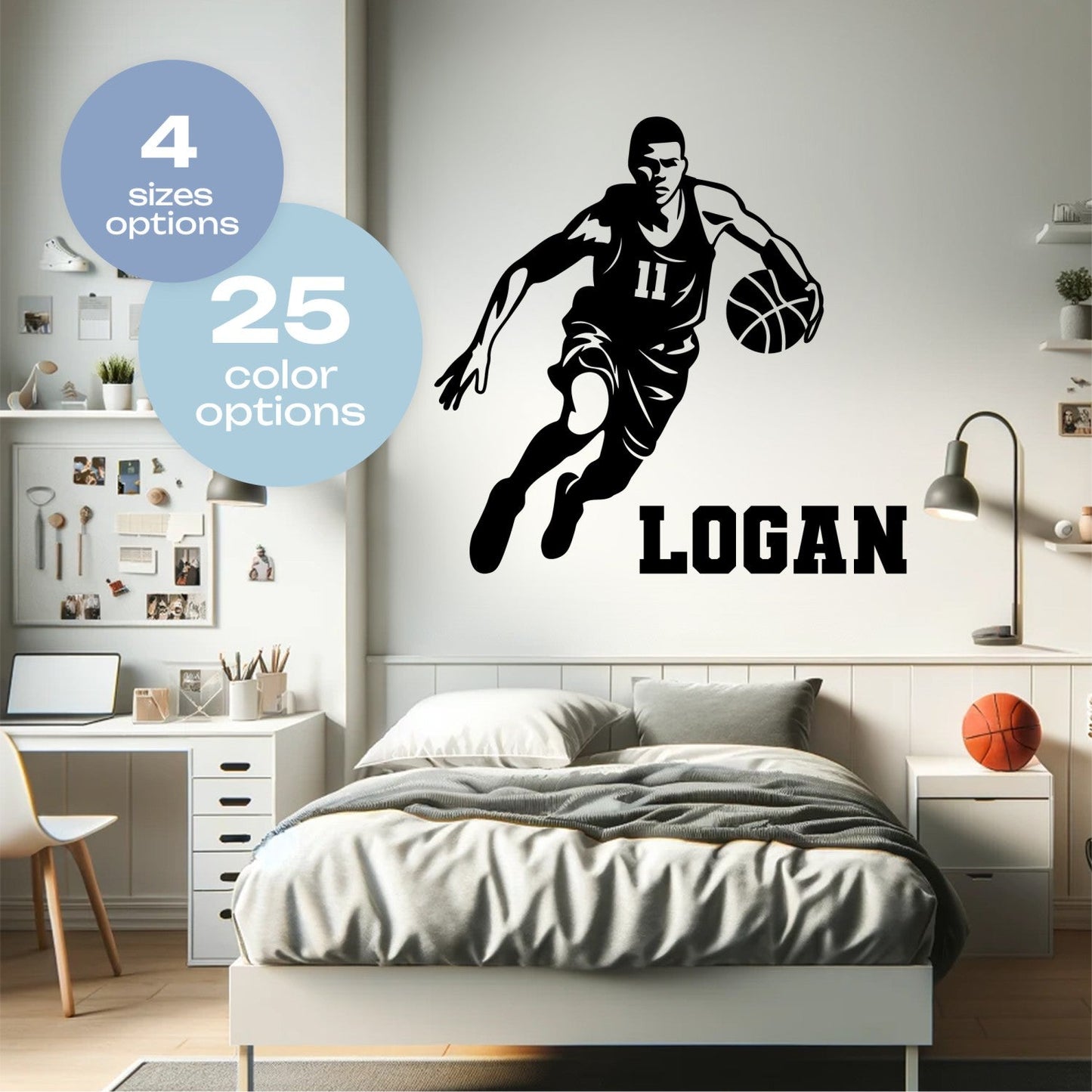 Boys Room Basketball Decals