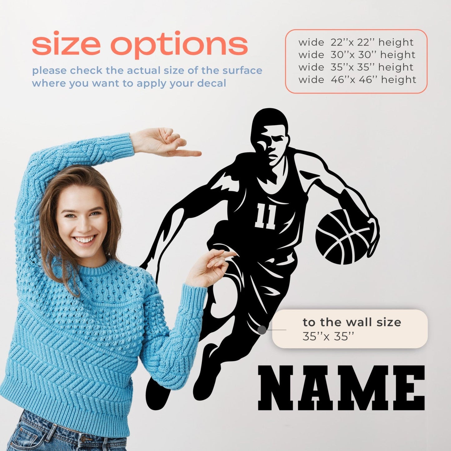 Custom Basketball Wall Decal