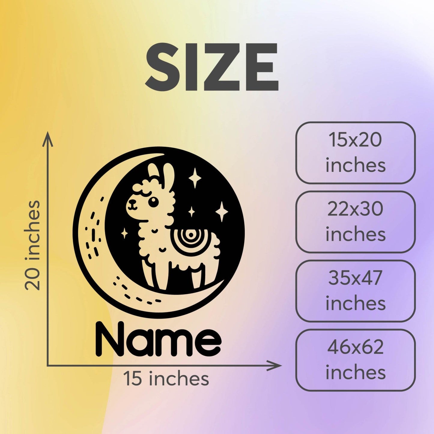 Alpaca Wall Decal - Personalized Baby Animal Wall Stickers for Nursery Decor - Personalized Name Decal - Animal Wall Decals for Nursery