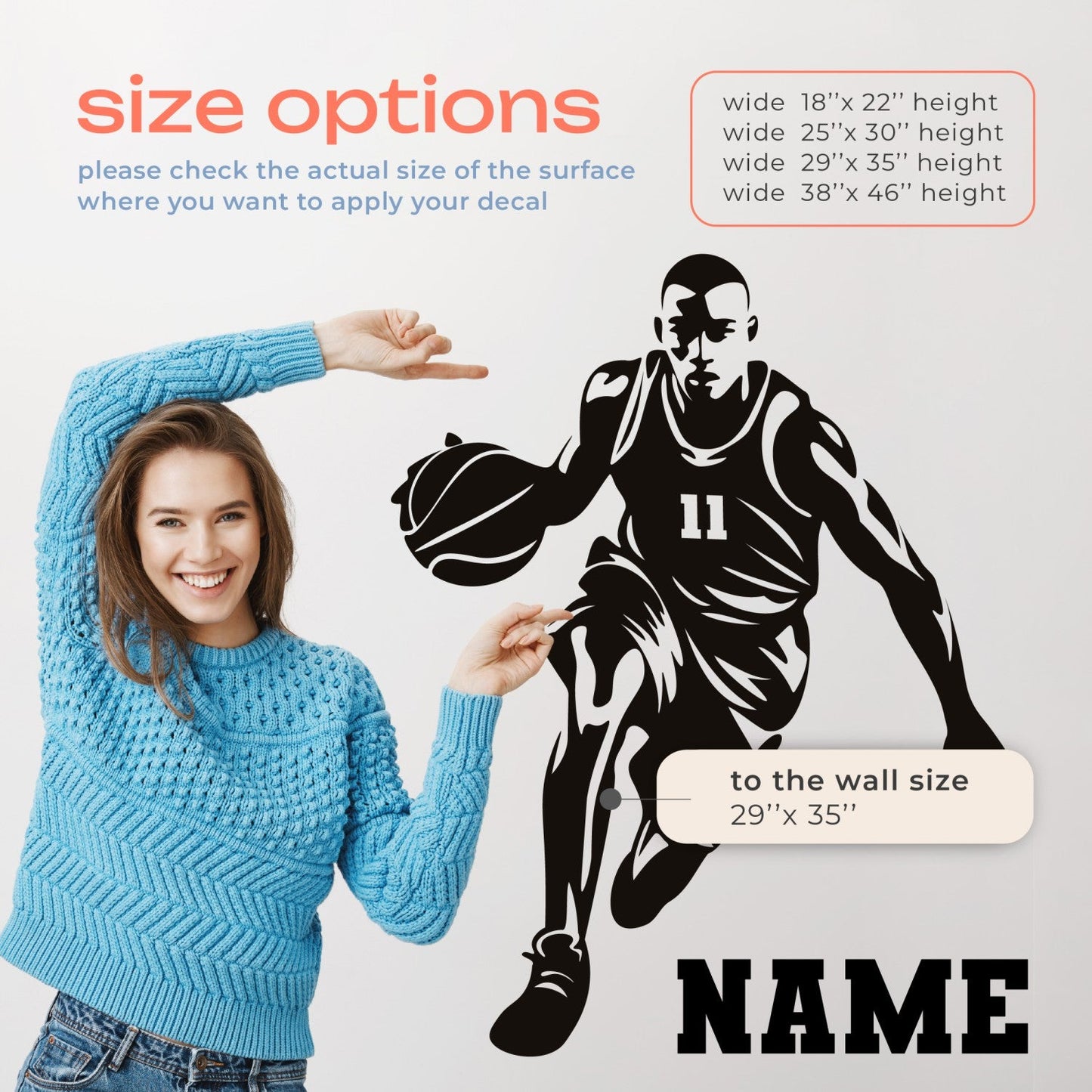 Custom Basketball Wall Decal