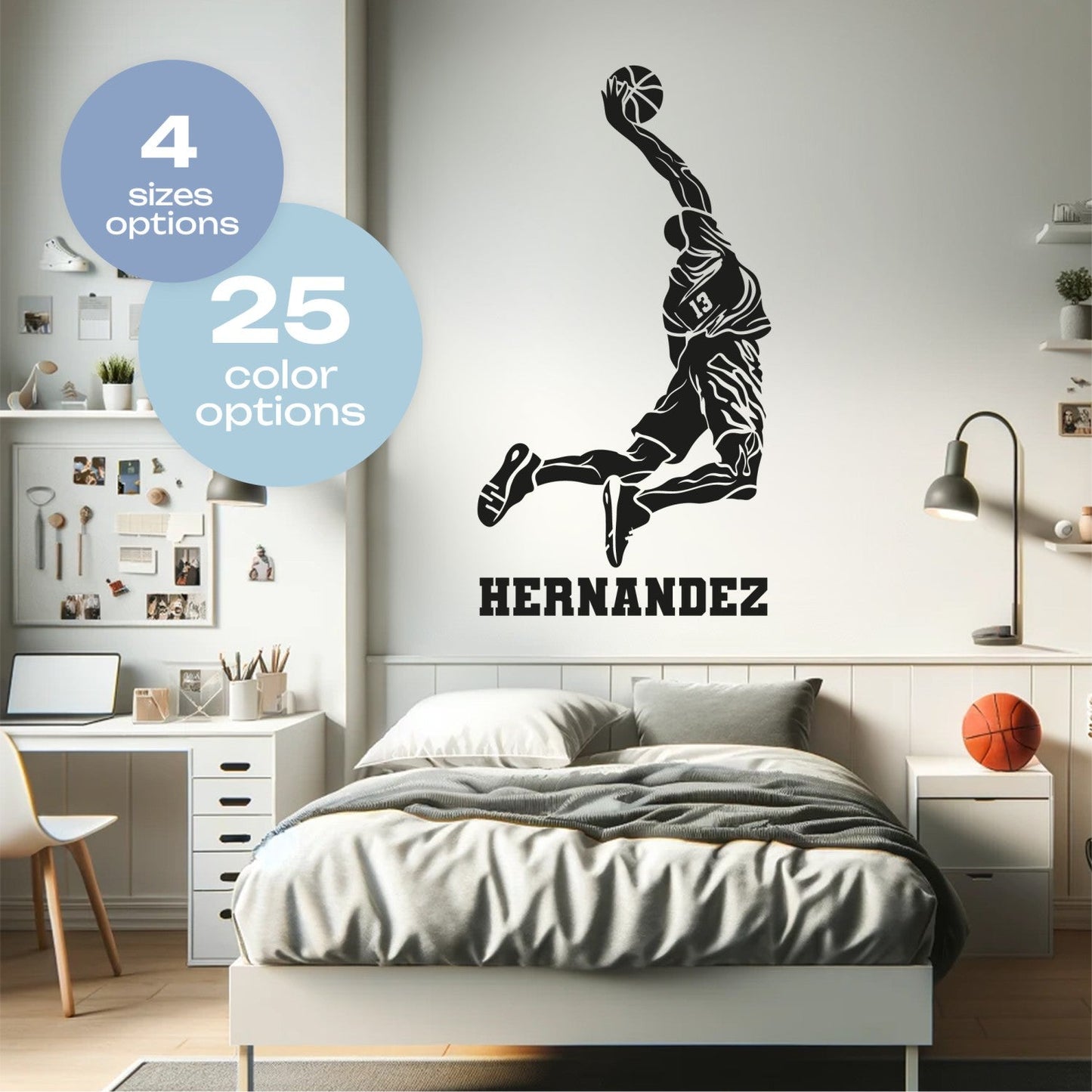 Boys Room Basketball Decals