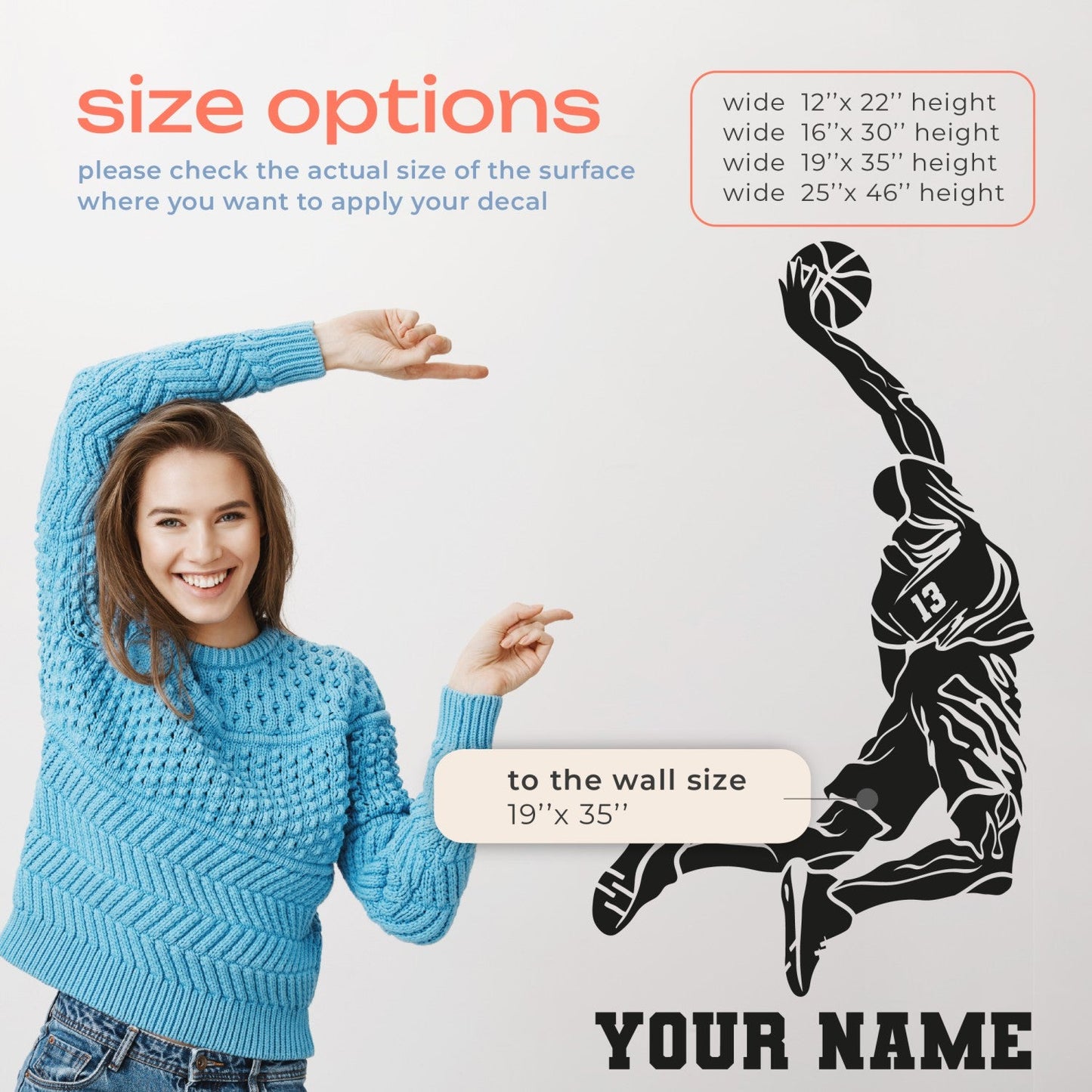 Custom Basketball Wall Decal