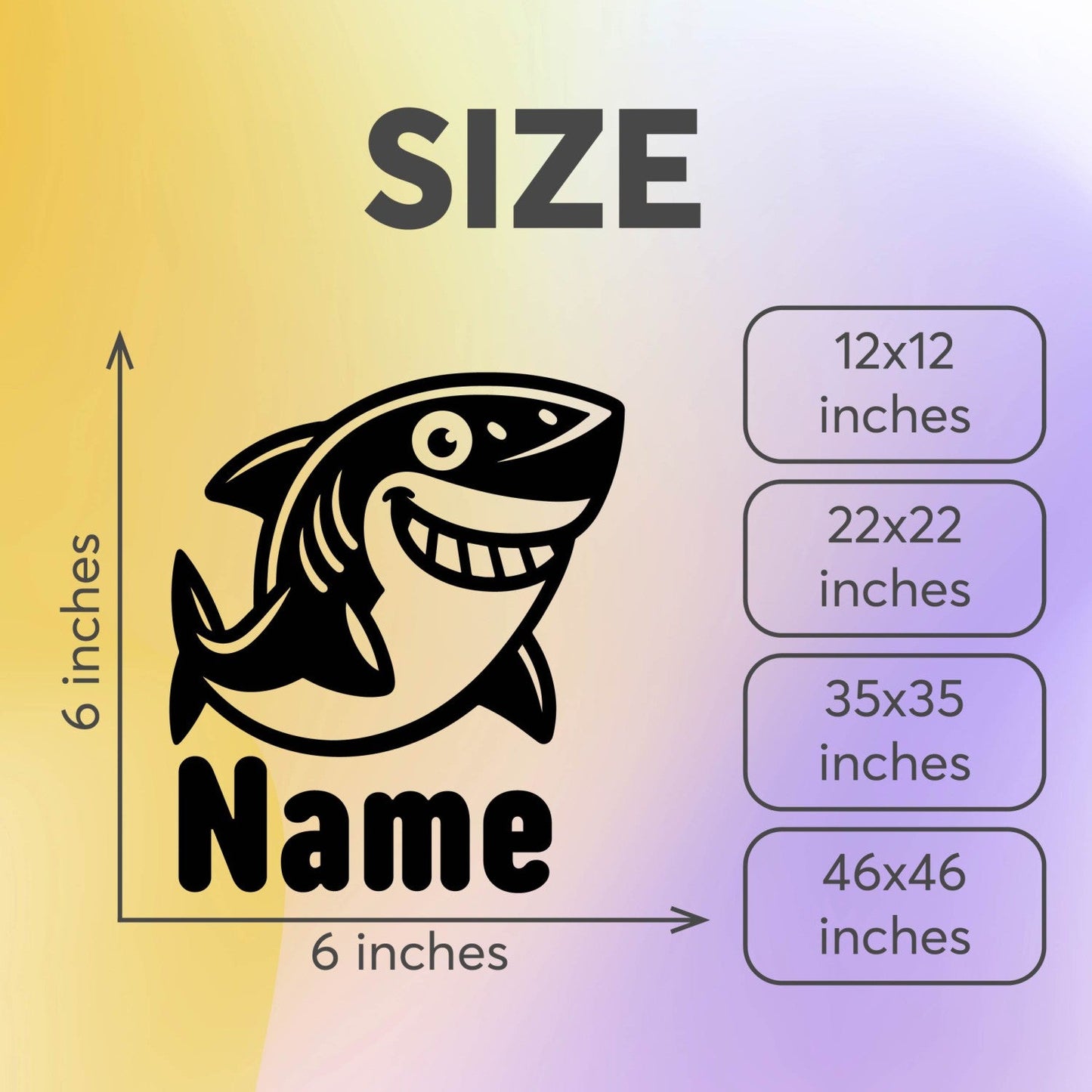 Nursery Wall Decal with Animal Stickers - Nursery Decals for Kids Room Decor - Personalized Name Decal - Cusrtom Shark Stickers for Wall with Name