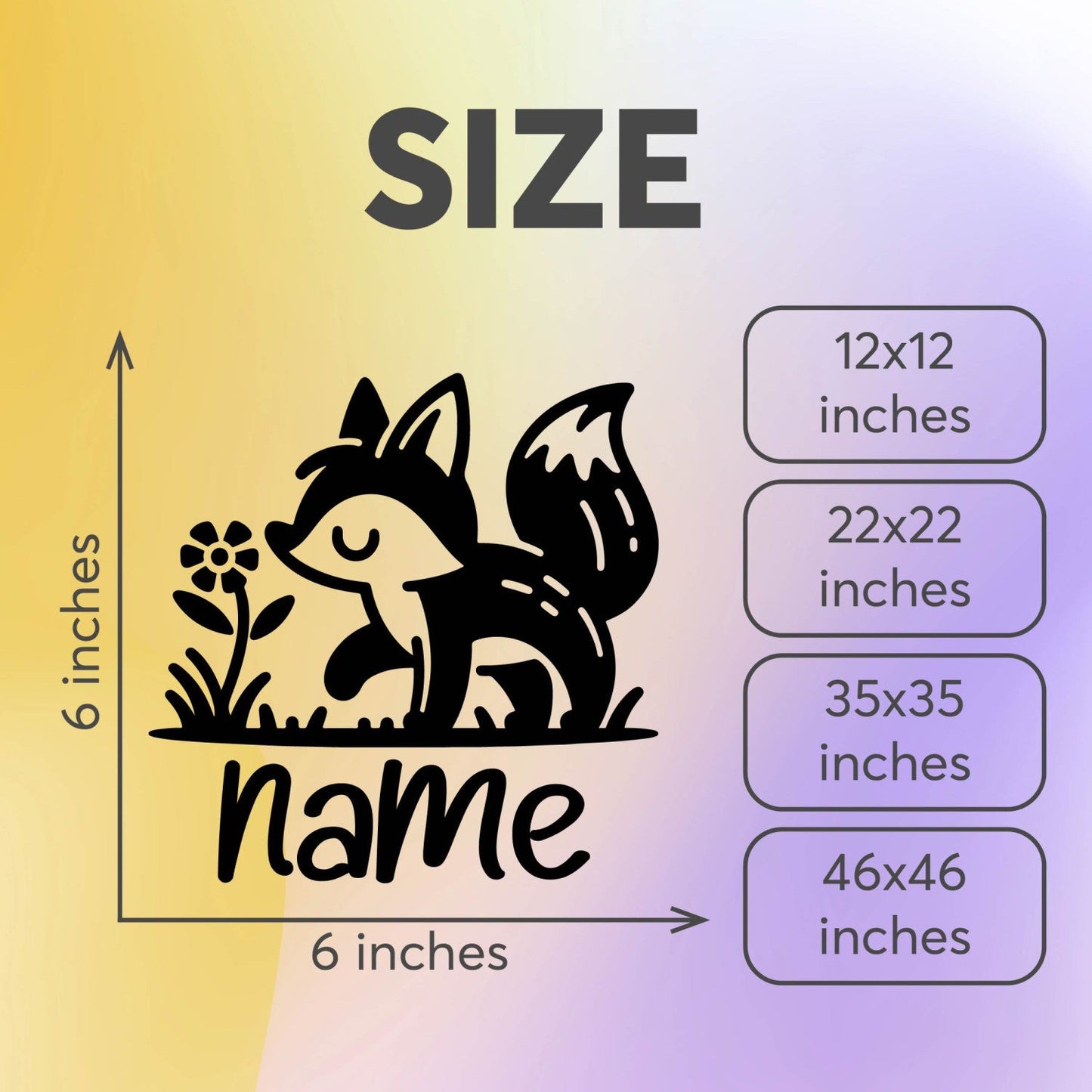 Animal Wall Decals - Personalized Animal Wall Stickers for Nursery Room - Customizable Baby Name Decals and Forest Animal Decor - Squirrel Wall Decals