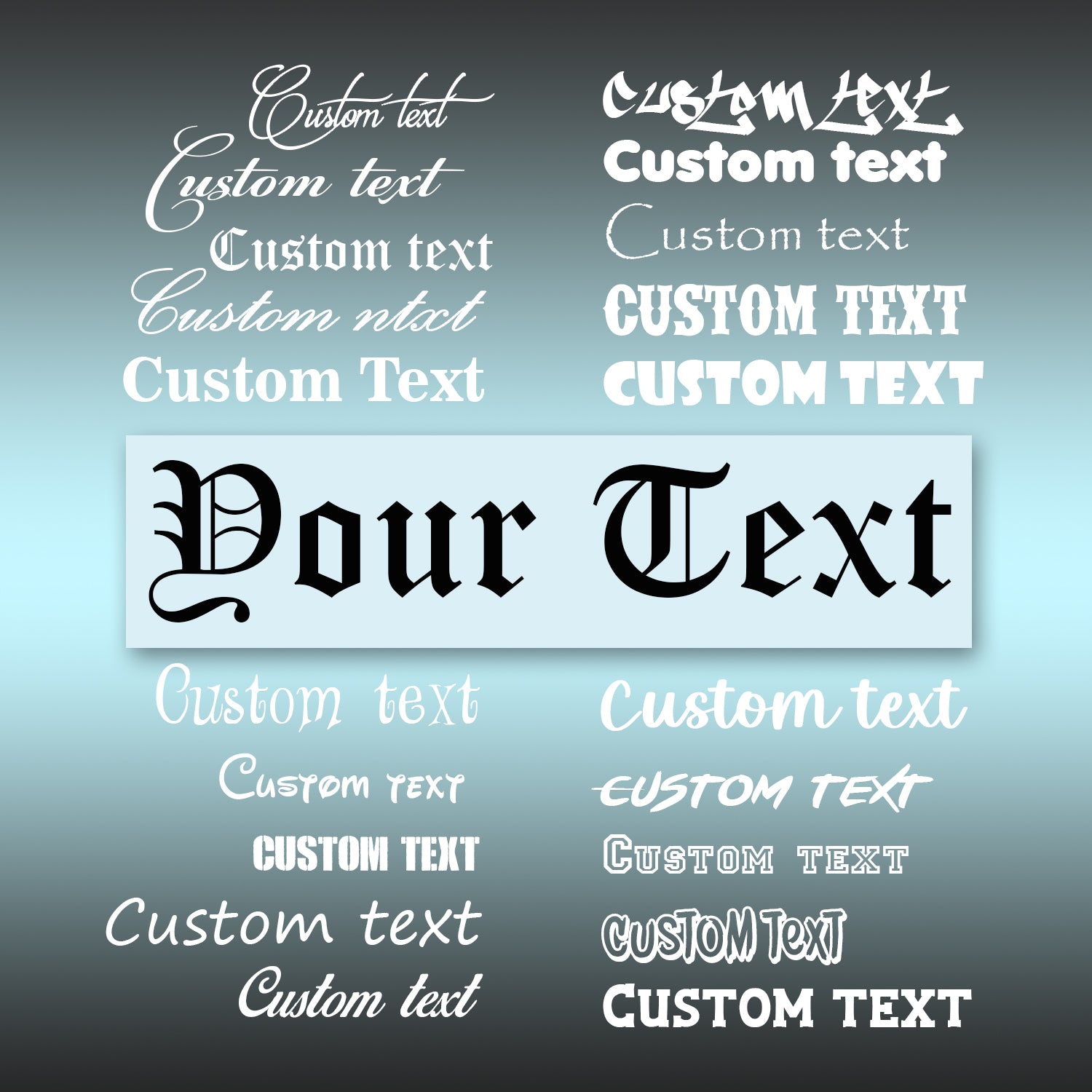 Your Own Design for Personalized Text Decal - Custom Vinyl Lettering S ...
