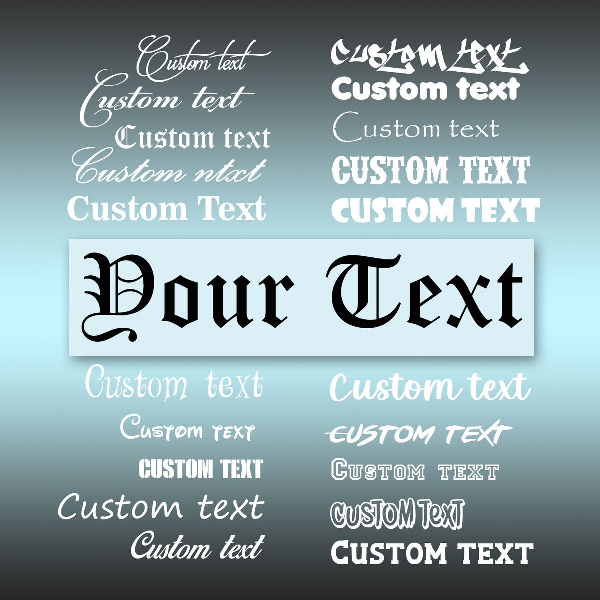 Your Own Design for Personalized Text Decal - Custom Vinyl Lettering S ...