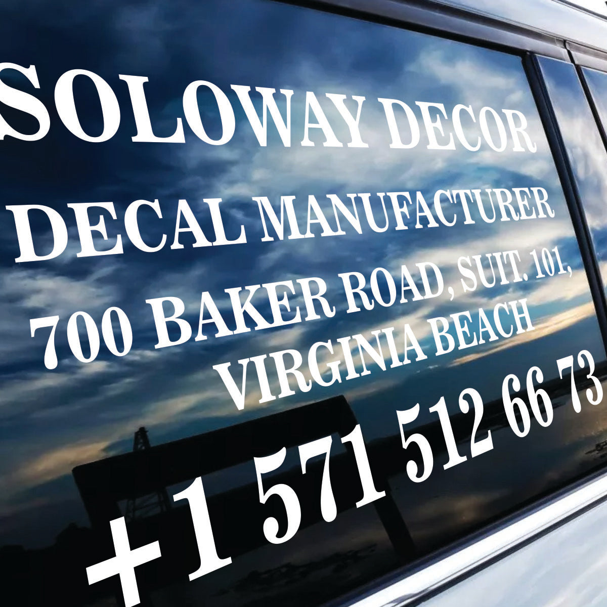Personalized Business Info Text Decal - Сustom stickers for cars- Custom Vinyl Lettering Sticker