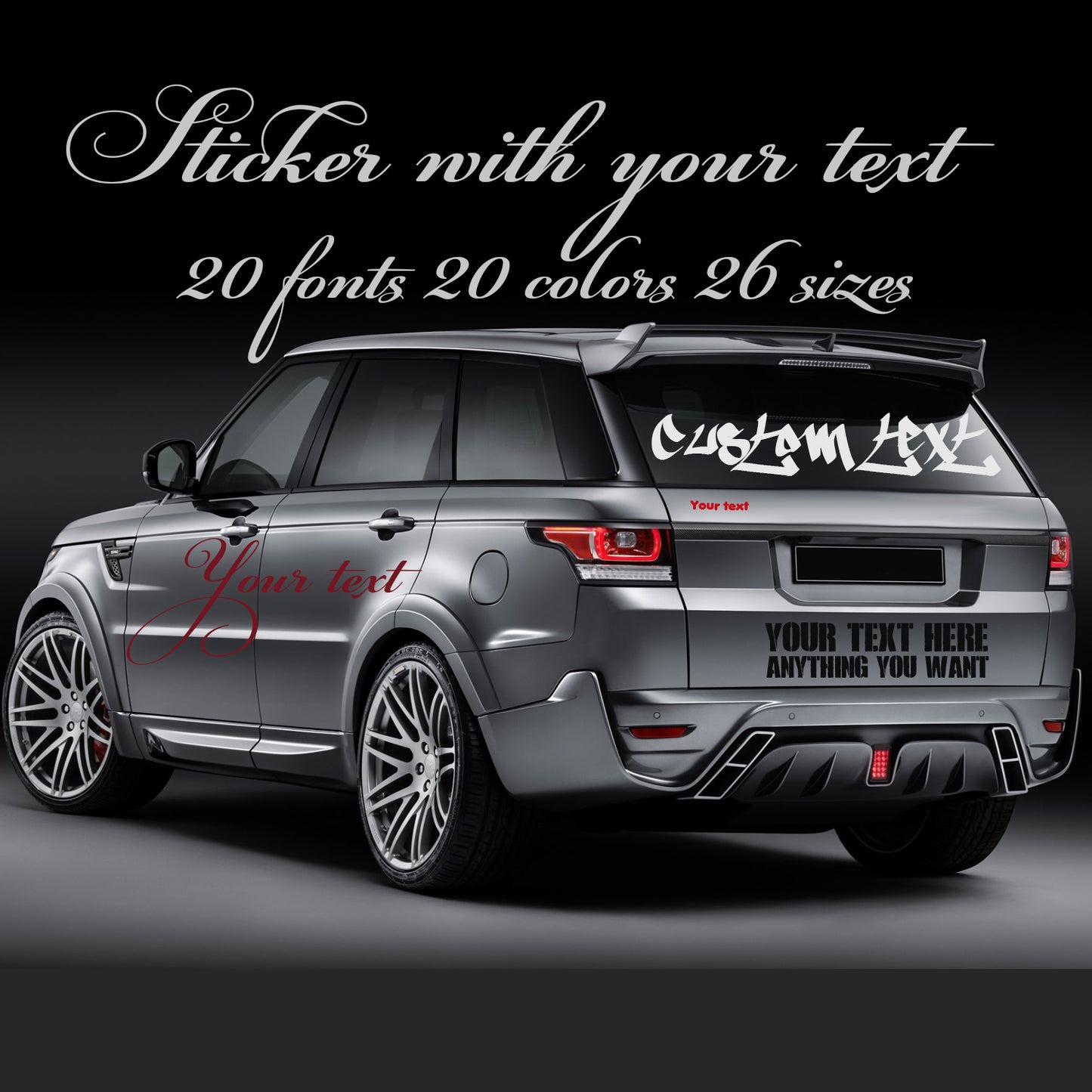 Custom Vinyl Lettering Sticker - Your Own Design for Personalized Text ...
