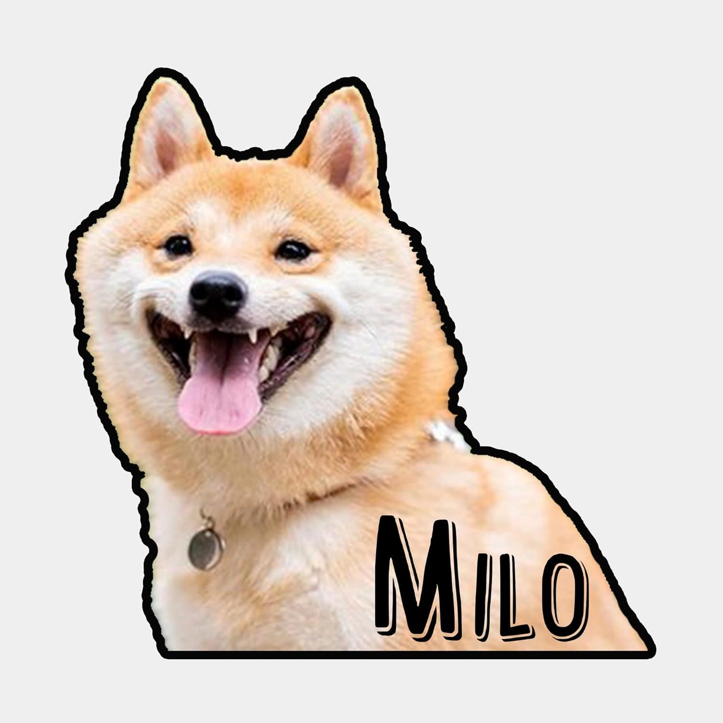 Custom Pet Stickers from Your Dog Photo - Personalized Vinyl Sticker with Your Own Design - Customized Name Dog Sticker