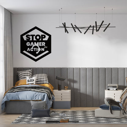 Wall Vinyl Decals - Gamer Vinyl Wall Sticker For Kids Rooms - Personalized Video Game Decor For Boys' Room - Vinyl Wall Stickers