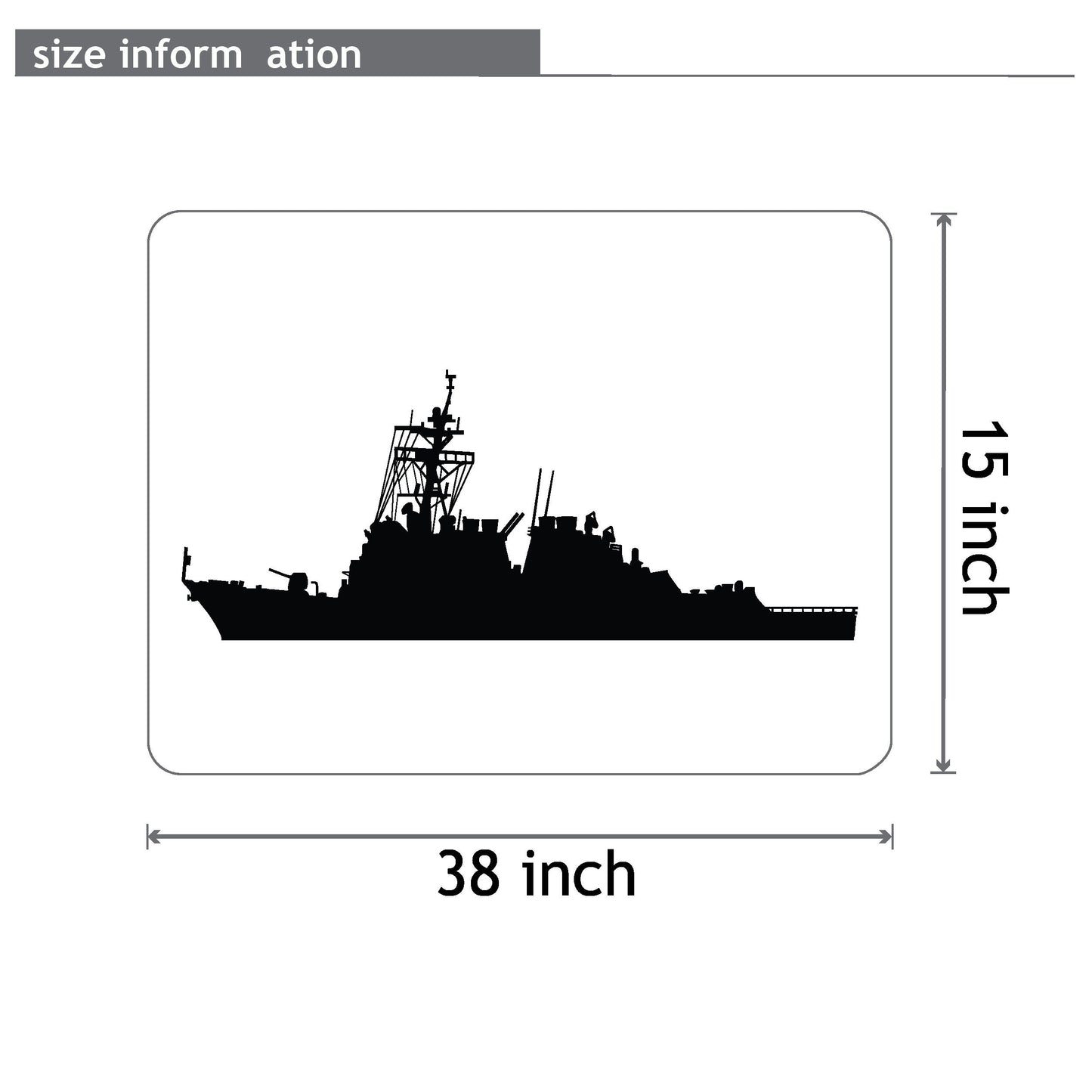 War Battleship Decal Sticker Vinyl Wall Home Office Decor Sea Model Kit Decal Naval Ocean Coast Guard Made in USA